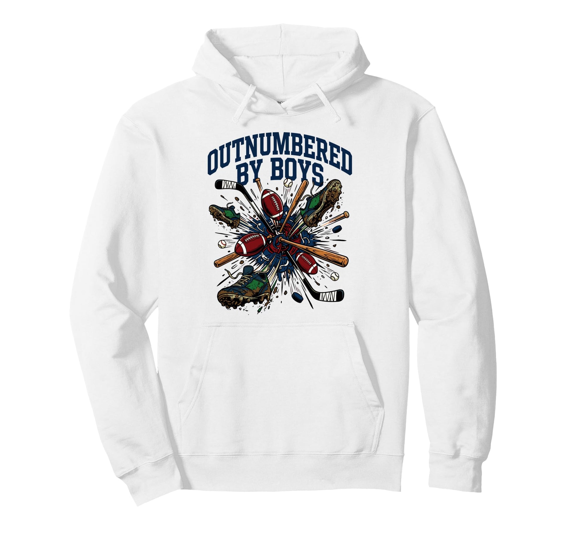 Outnumbered Chaos Parenting Hoodie - Casual Everyday Wear Men Women - T-Shirt, Sweatshirt, Hoodie