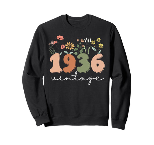 90 Years Old 1936 90Th Birthday Sweatshirt - Novelty Apparel for Adults - T-Shirt, Sweatshirt, Hoodie