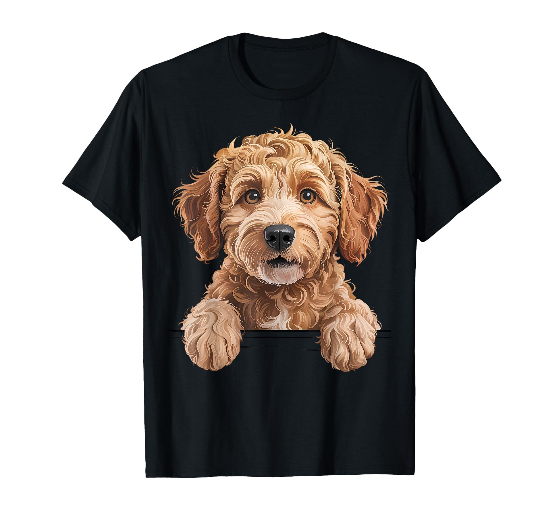 Goldendoodle Funny Peeking Golden T-Shirt - Streetwear Style Men Women - T-Shirt, Sweatshirt, Hoodie