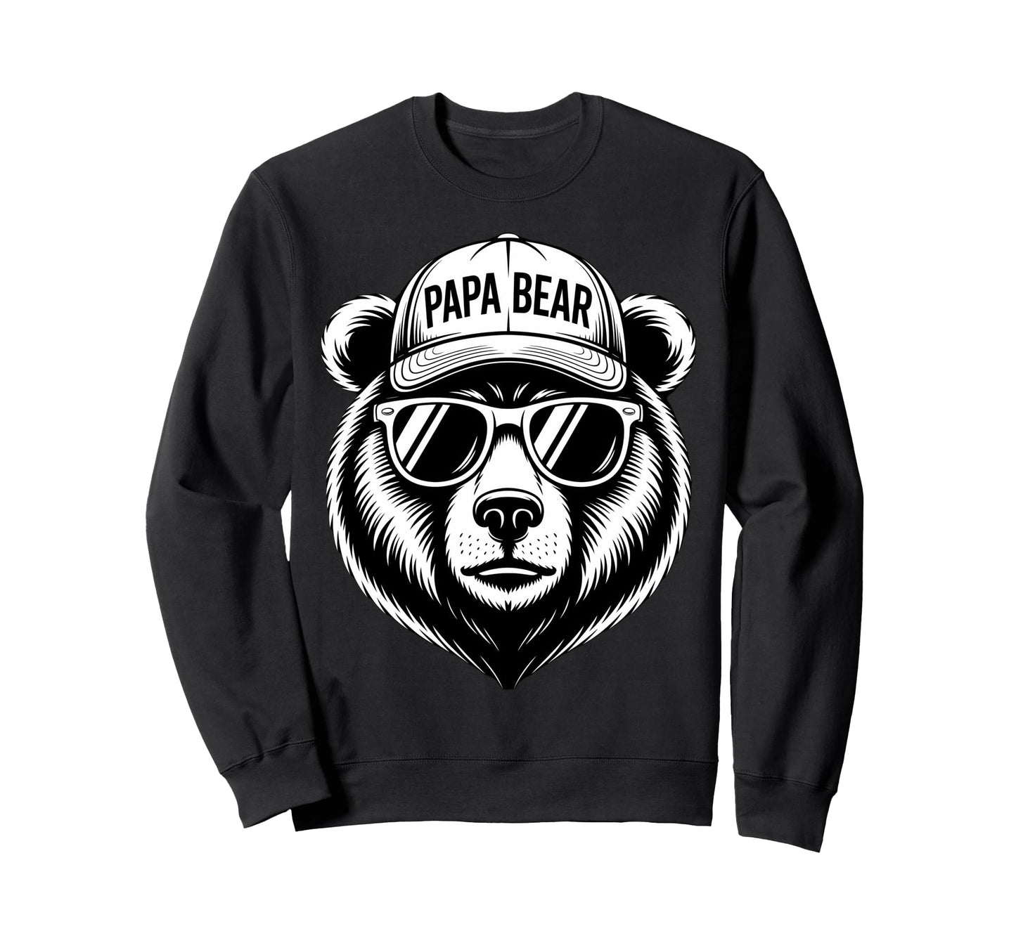 Papa Bear Sunglasses Hat Funny Sweatshirt - Aesthetic Graphic Men Women - T-Shirt, Sweatshirt, Hoodie