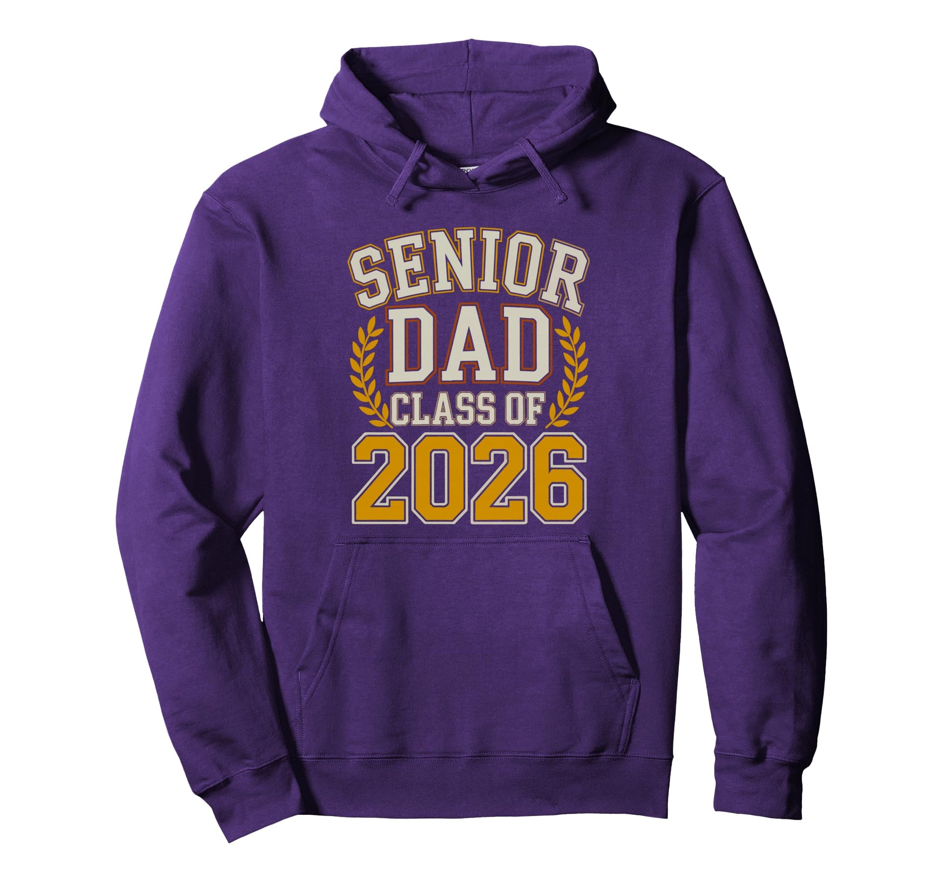 Senior Dad Class 2026 Purple Yellow Hoodie - Minimalist Print Unisex - T-Shirt, Sweatshirt, Hoodie