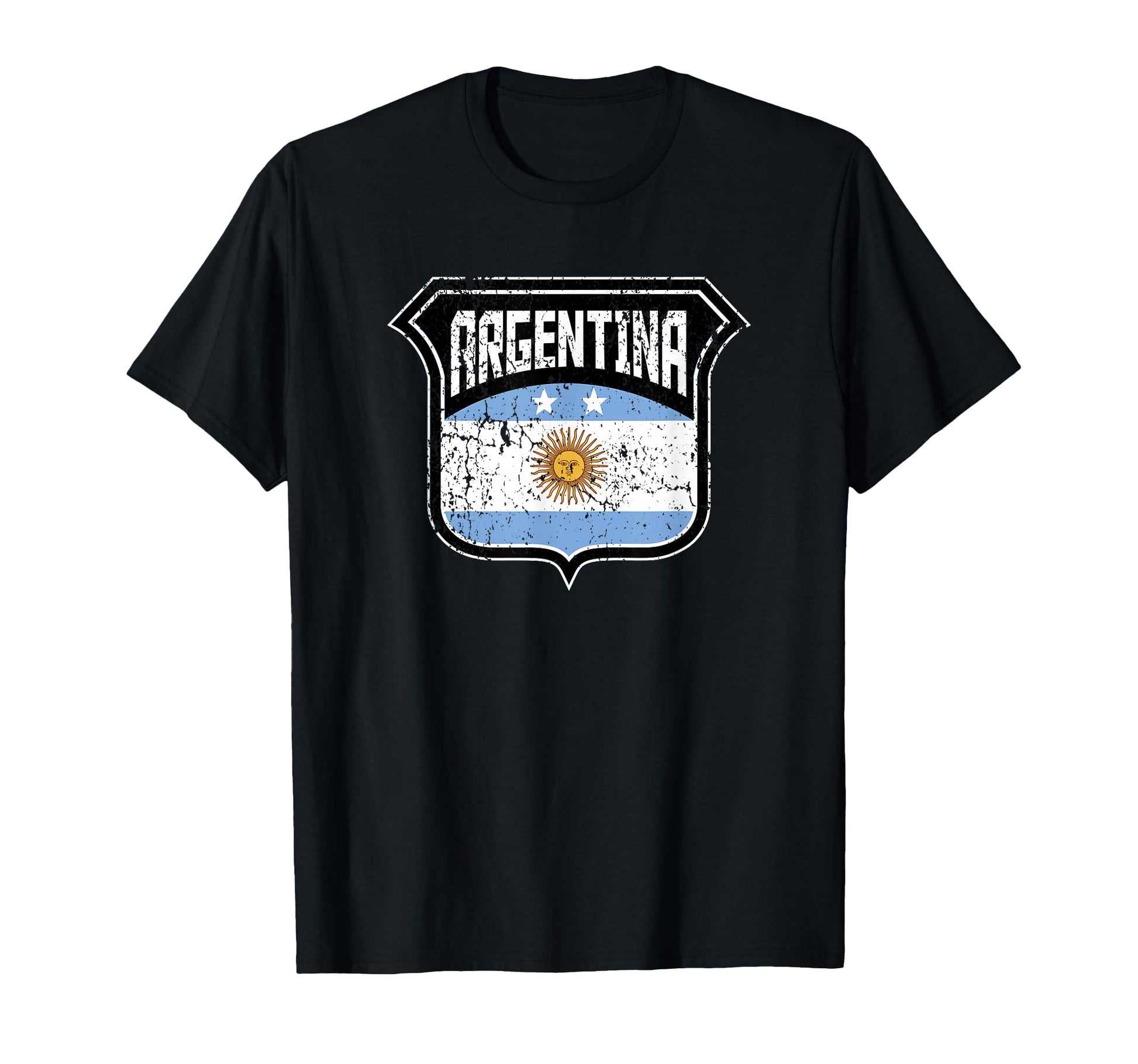 Argentina Soccer Country Flag Crest T-Shirt - Minimalist Print for Adults - T-Shirt, Sweatshirt, Hoodie