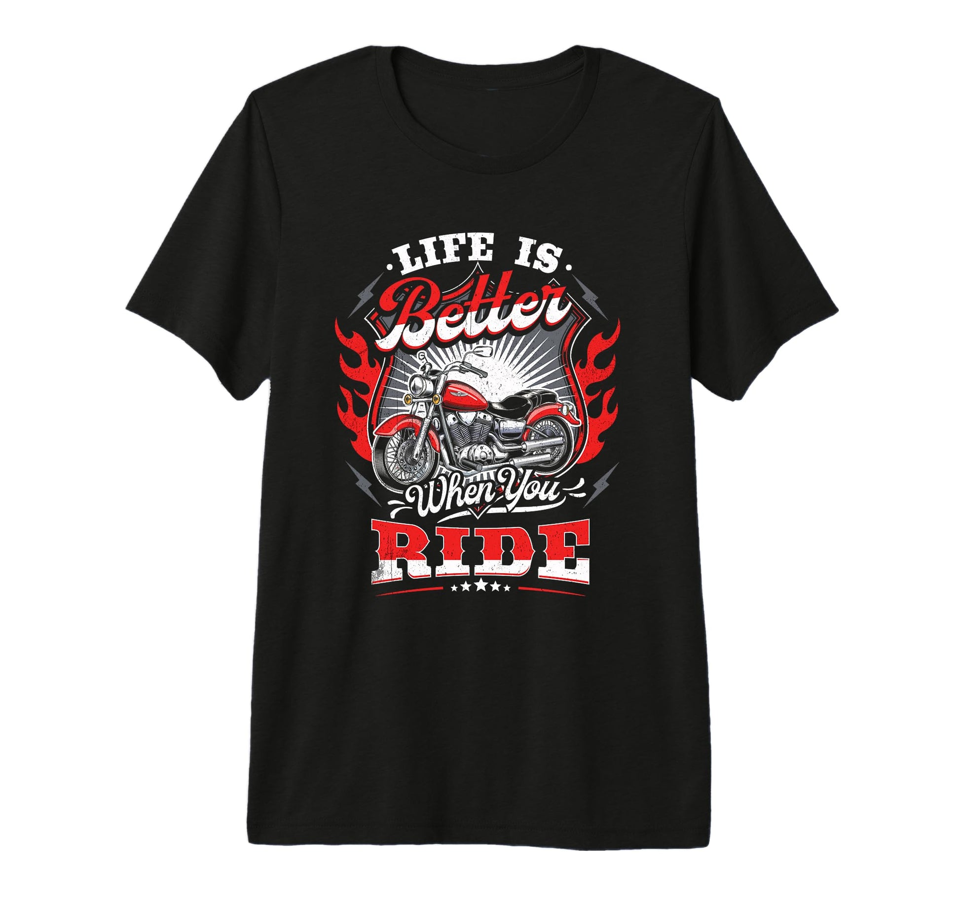 Dad Motorcycle Gifts Motorcycle Riding T-Shirt - Graphic Print Men Women - T-Shirt, Sweatshirt, Hoodie