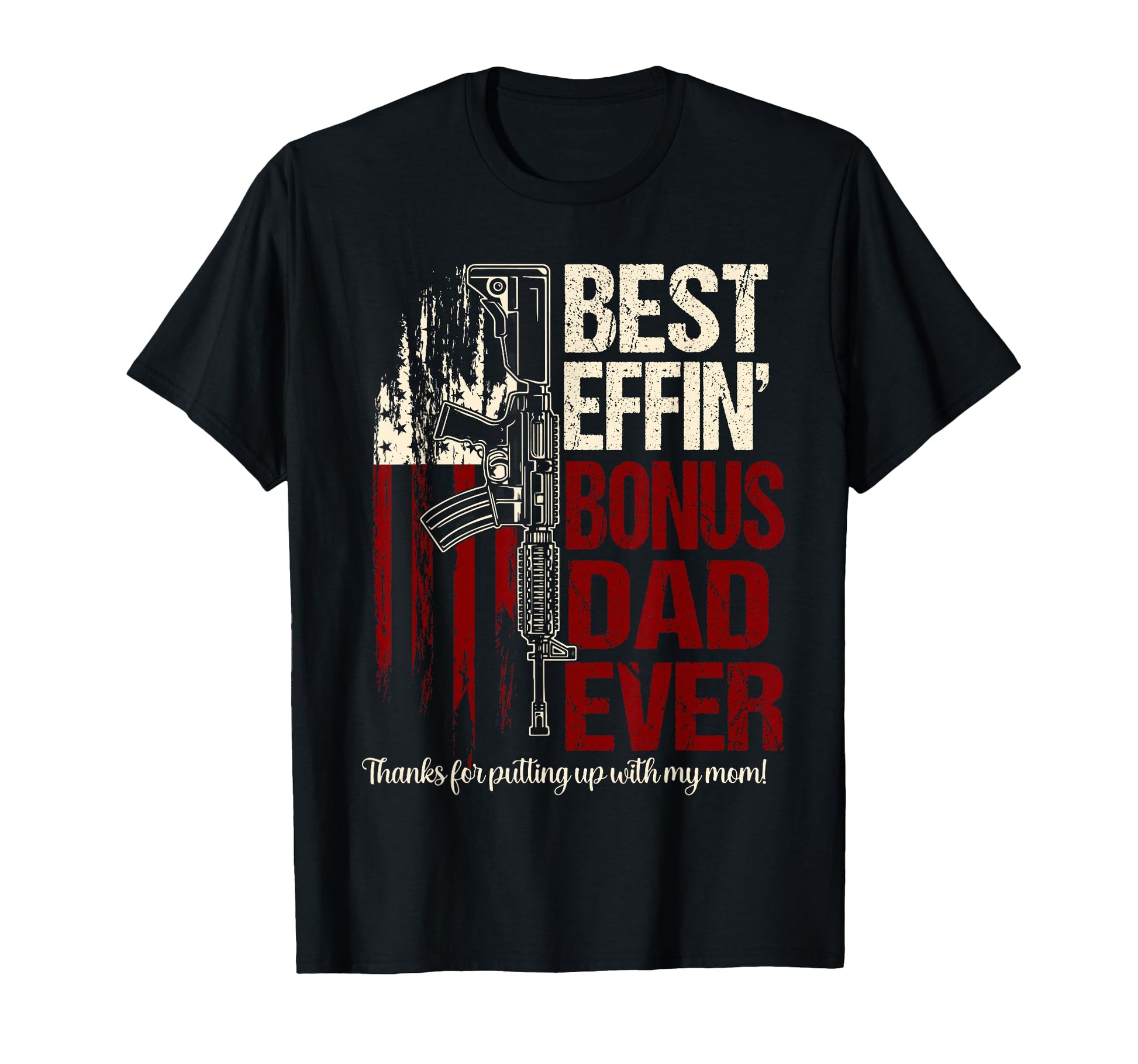 Funny Bonus Dad Shirts Best Effin Bonus T-Shirt - Minimalist Print Unisex - T-Shirt, Sweatshirt, Hoodie