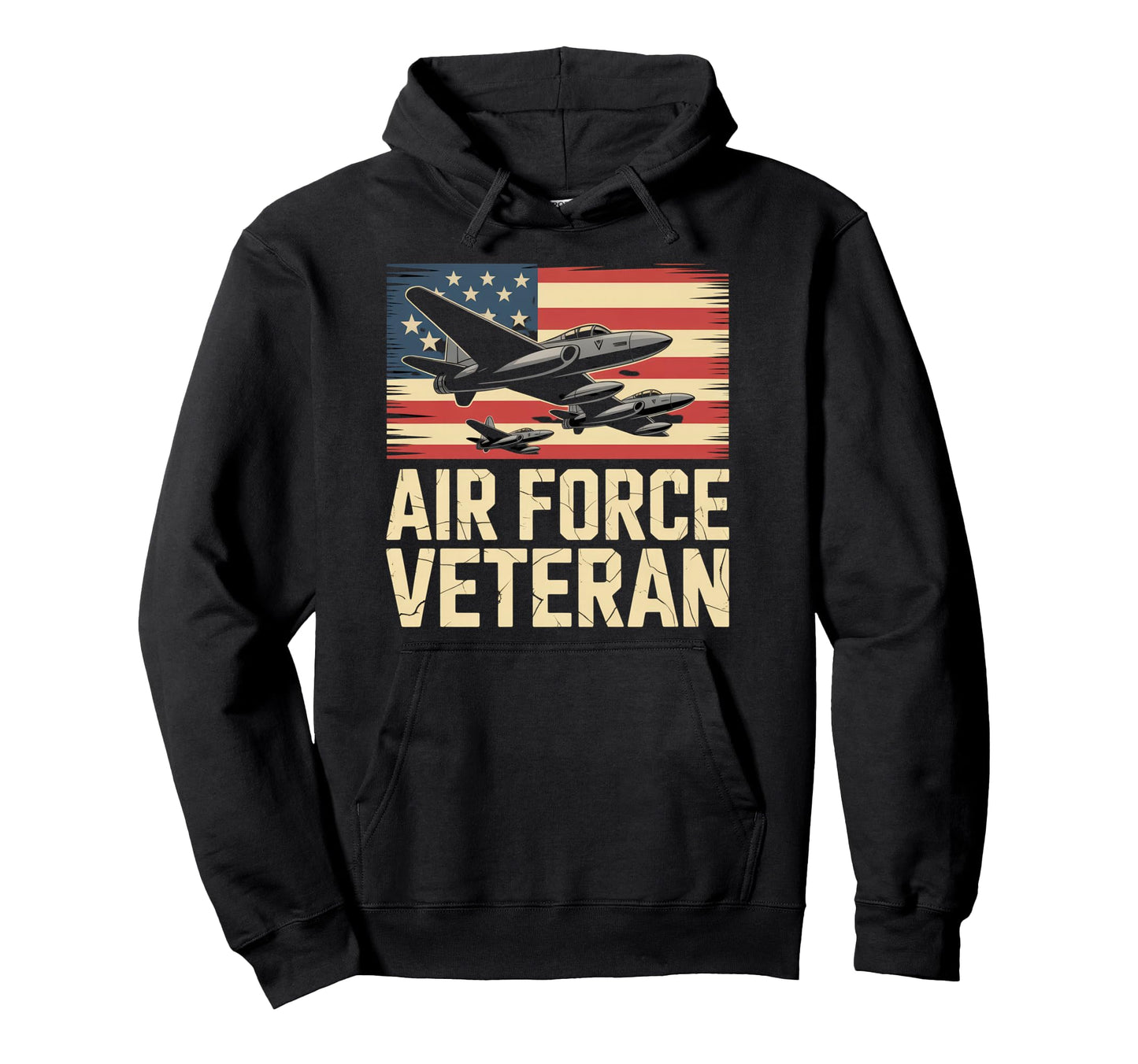 Air Force Veteran Us American Flag Dad Hoodie - Minimalist Print Men Women - T-Shirt, Sweatshirt, Hoodie