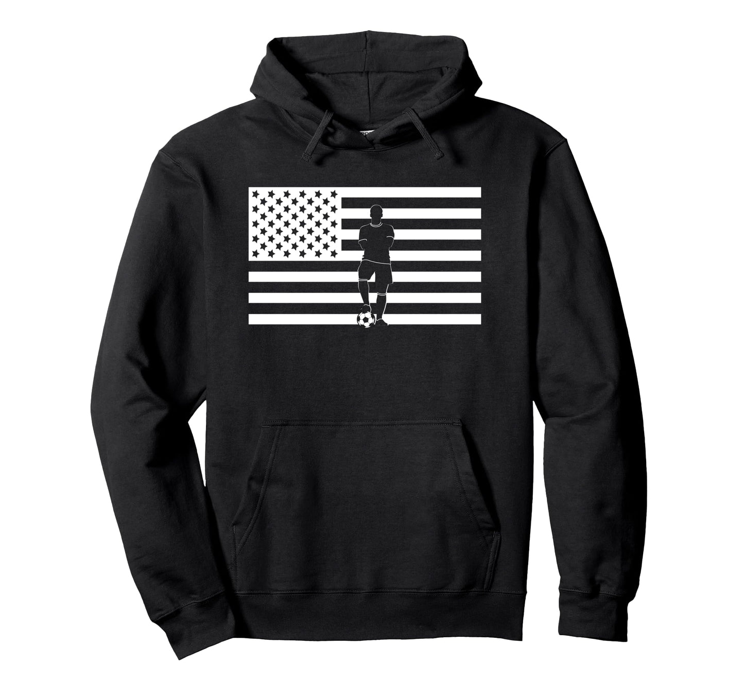 American Flag Soccer Soccer Hoodie - Fun Novelty Design Unisex - T-Shirt, Sweatshirt, Hoodie