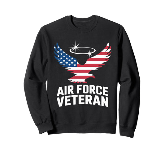 Air Force Veteran Us American Flag Sweatshirt - Custom Art Print Unisex - T-Shirt, Sweatshirt, Hoodie