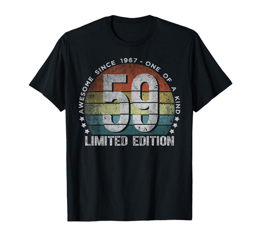 59 Year Old Gifts 1967 59Th Birthday T-Shirt - Minimalist Print Unisex - T-Shirt, Sweatshirt, Hoodie