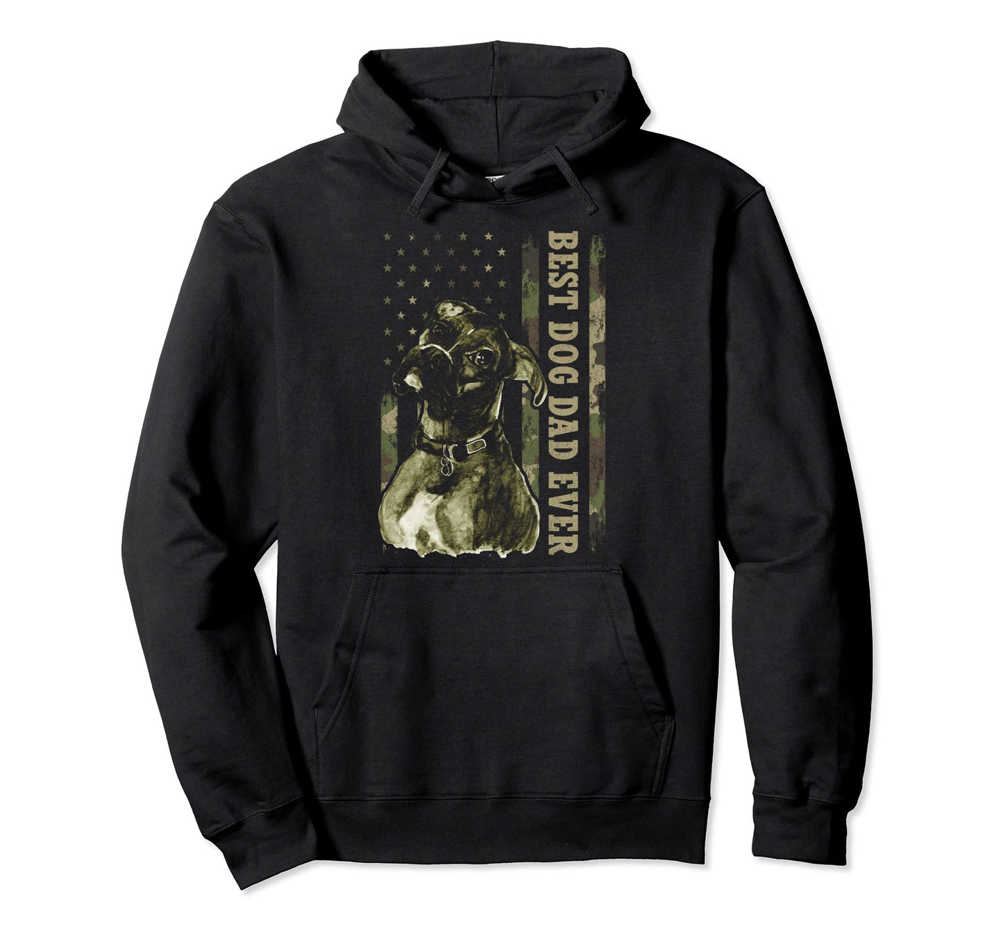 Best Boxer Dad Ever Camouflage American Hoodie - Fun Novelty Design Unisex - T-Shirt, Sweatshirt, Hoodie