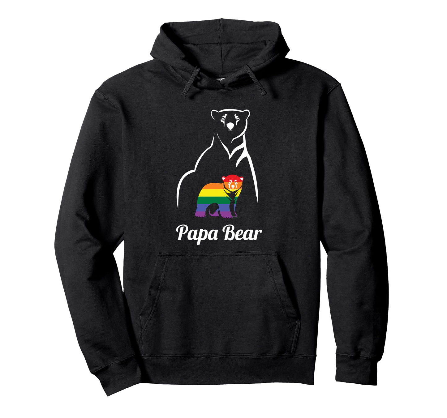 Mens Lgbt Papa Bear Gay Pride Equal Hoodie - Custom Art Print for Adults - T-Shirt, Sweatshirt, Hoodie