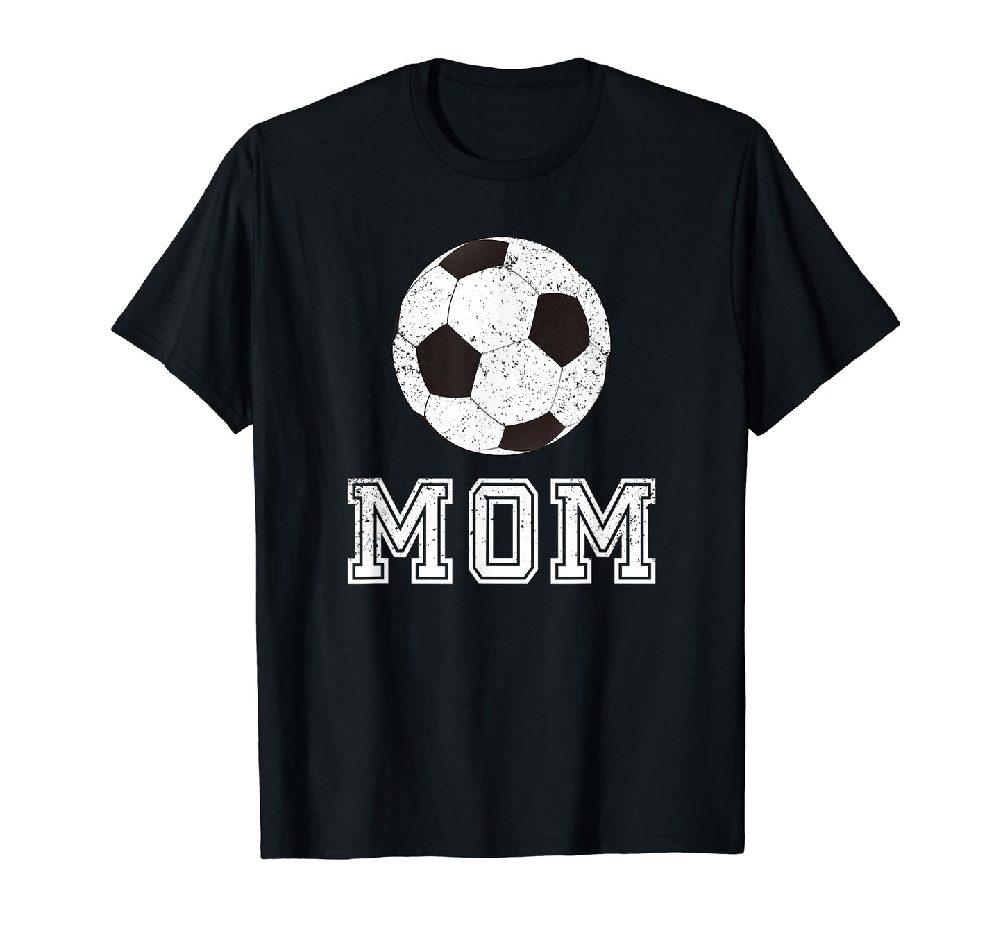 Soccer Mom Ball Distressed T-Shirt - Minimalist Print Men Women - T-Shirt, Sweatshirt, Hoodie
