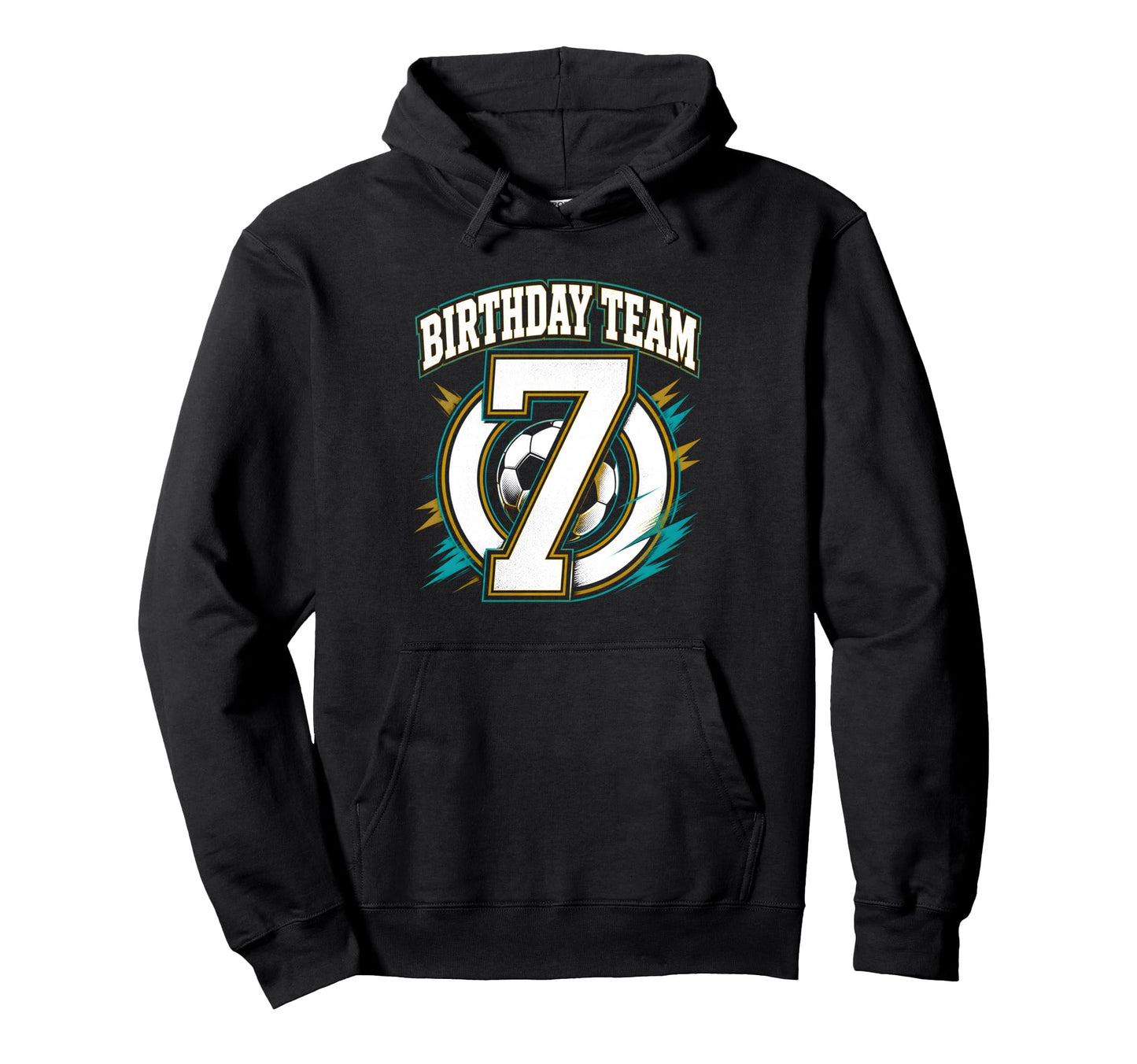 Birthday Team 7Th Birthday Soccer Hoodie - Casual Everyday Wear Men Women - T-Shirt, Sweatshirt, Hoodie