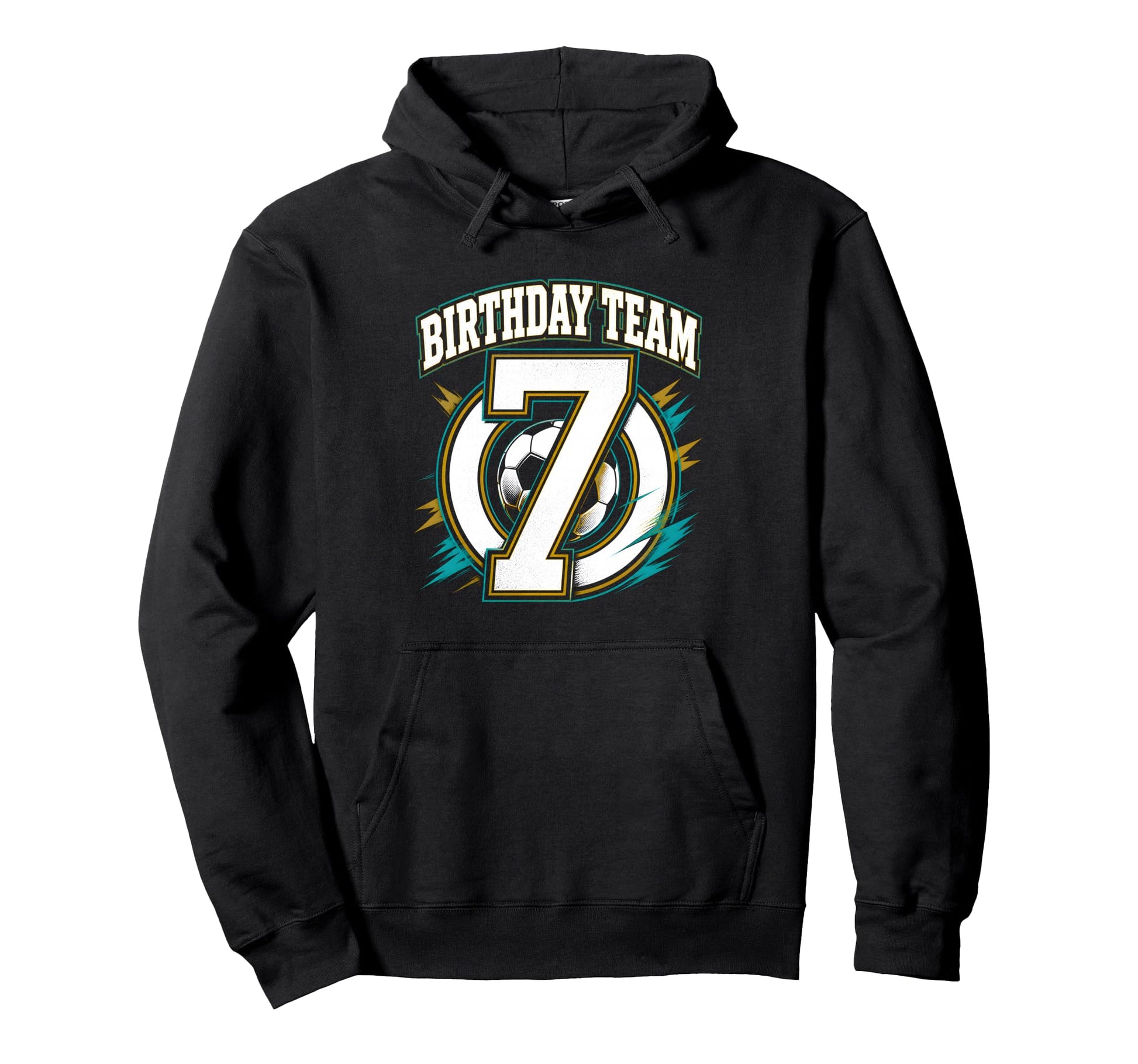 Birthday Team 7Th Birthday Soccer Hoodie - Casual Everyday Wear Men Women - T-Shirt, Sweatshirt, Hoodie
