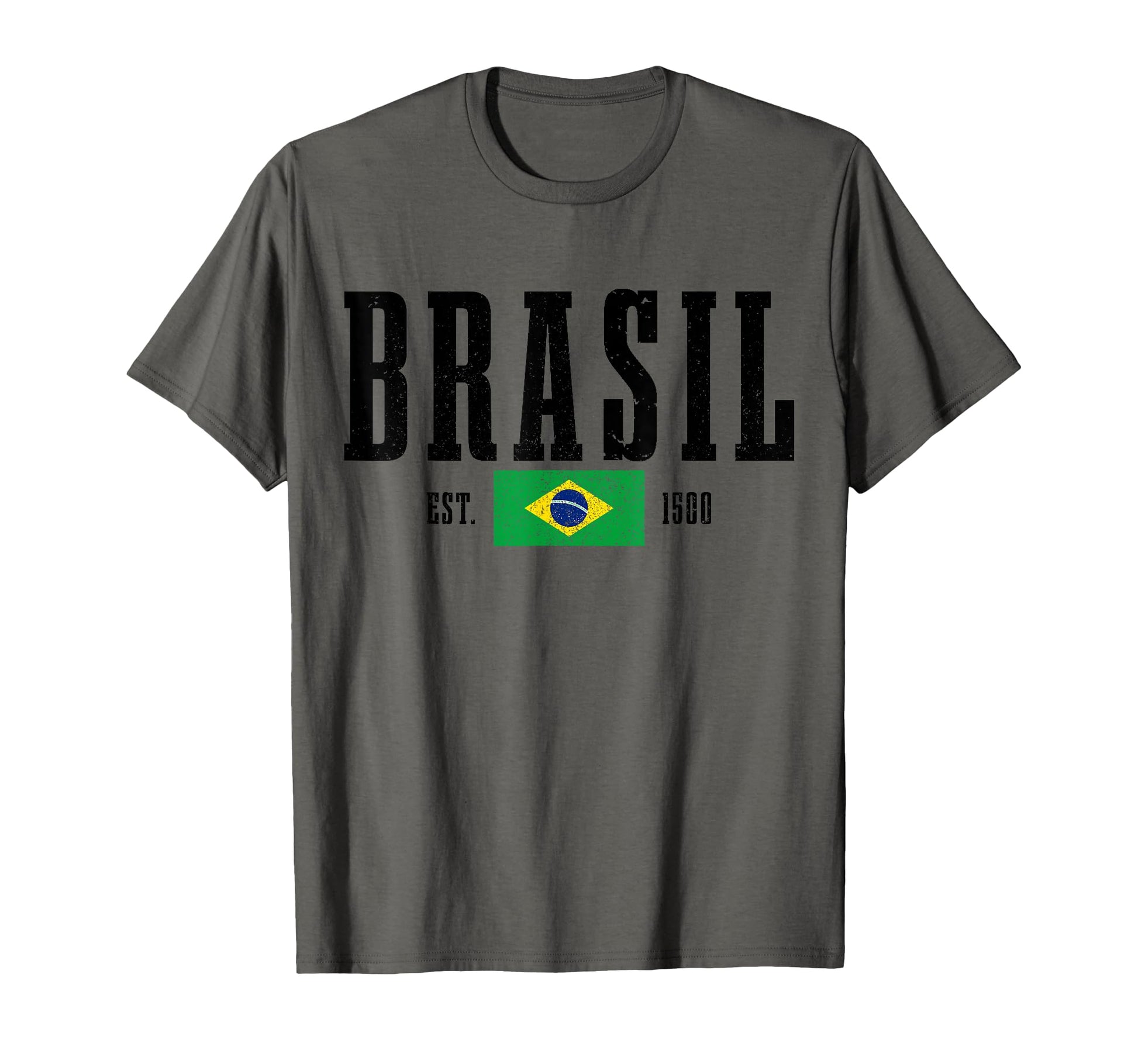 Brazil Est 1500 Brazil Flag Pride T-Shirt - Streetwear Style for Adults - T-Shirt, Sweatshirt, Hoodie