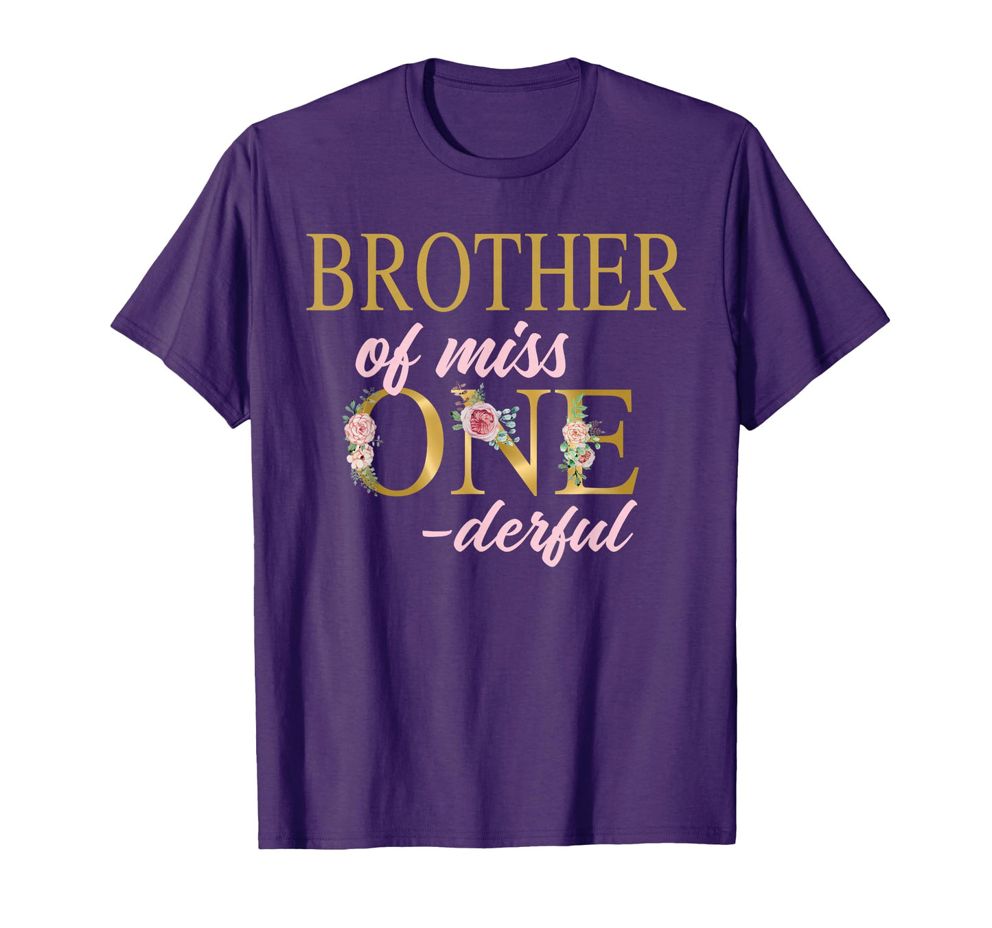 Brother Miss Onederful 1St Birthday T-Shirt - Graphic Print Men Women - T-Shirt, Sweatshirt, Hoodie