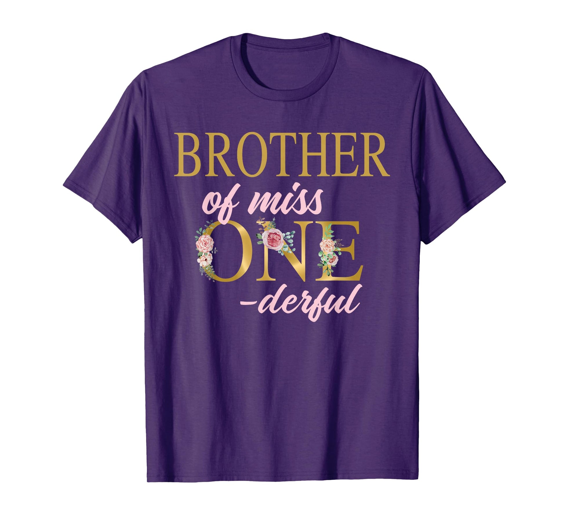 Brother Miss Onederful 1St Birthday T-Shirt - Graphic Print Men Women - T-Shirt, Sweatshirt, Hoodie