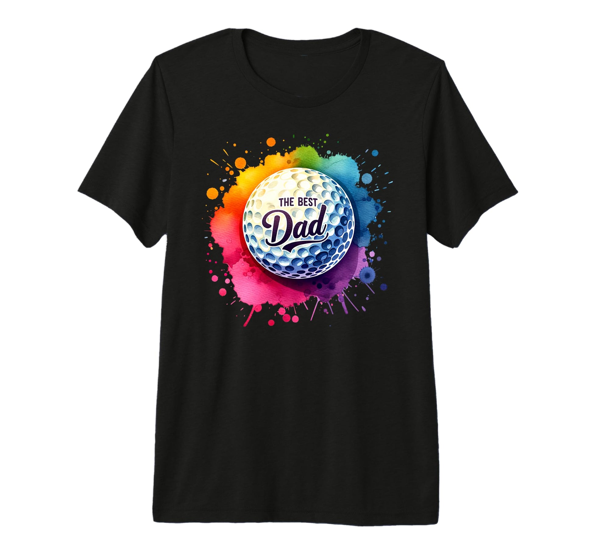 Colorful Golf Ball Best Dad Par Fathers T-Shirt - Unique Graphic Unisex - T-Shirt, Sweatshirt, Hoodie