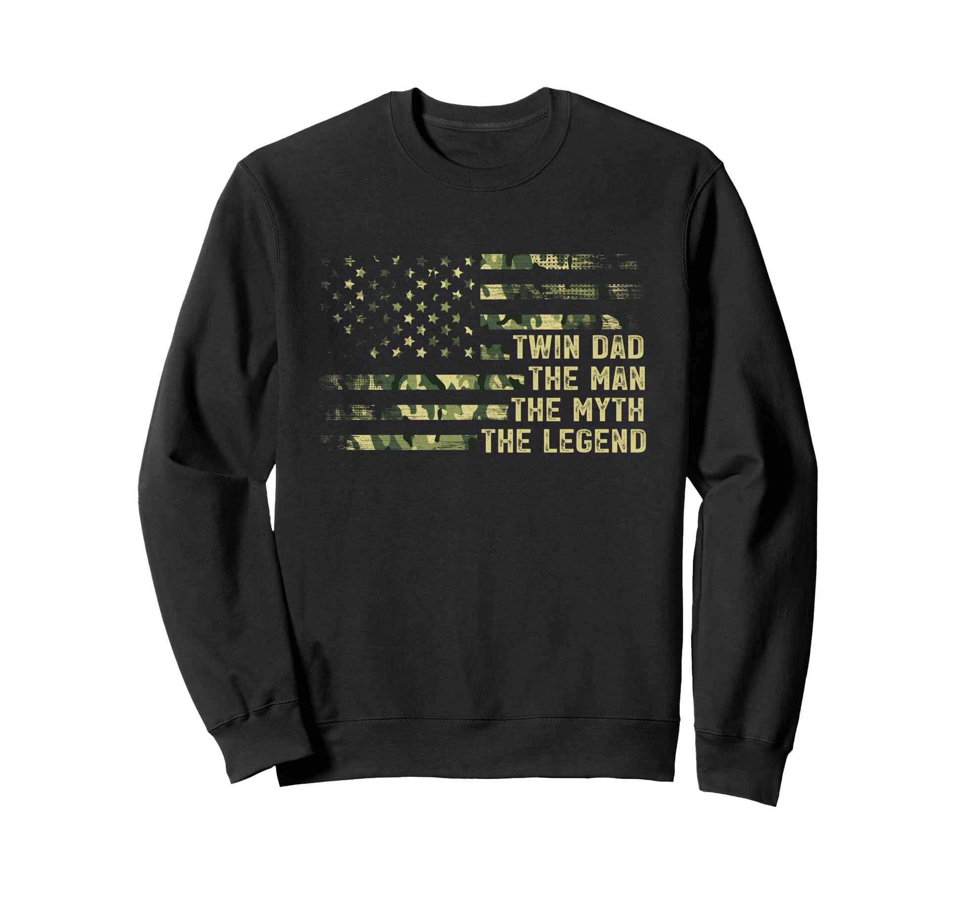 Twin Dad Camo Usa Flag Twin Dad Sweatshirt - Unique Graphic for Adults - T-Shirt, Sweatshirt, Hoodie