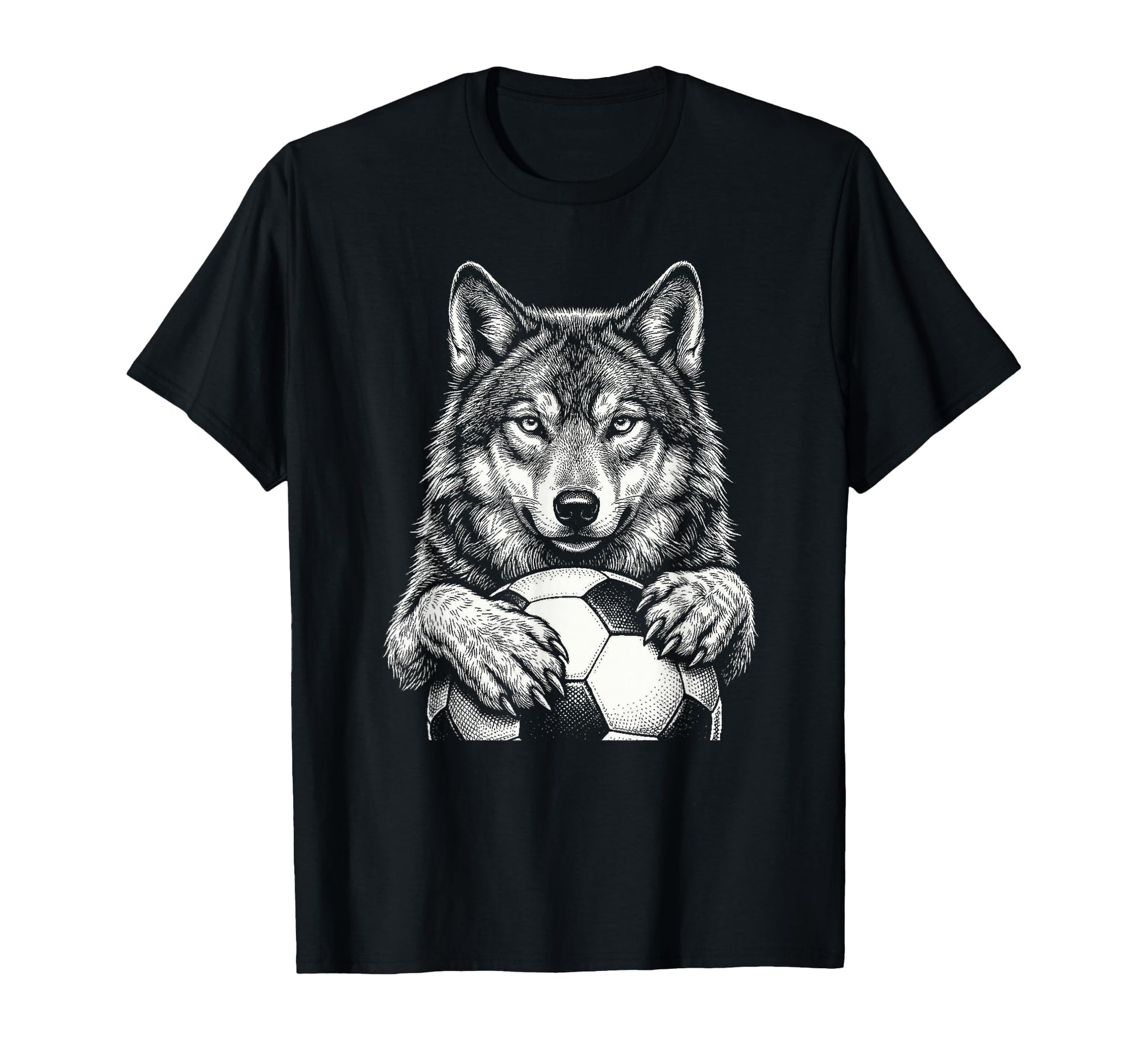 Fierce Holding Ball Fans Line Art T-Shirt - Fun Novelty Design for Adults - T-Shirt, Sweatshirt, Hoodie