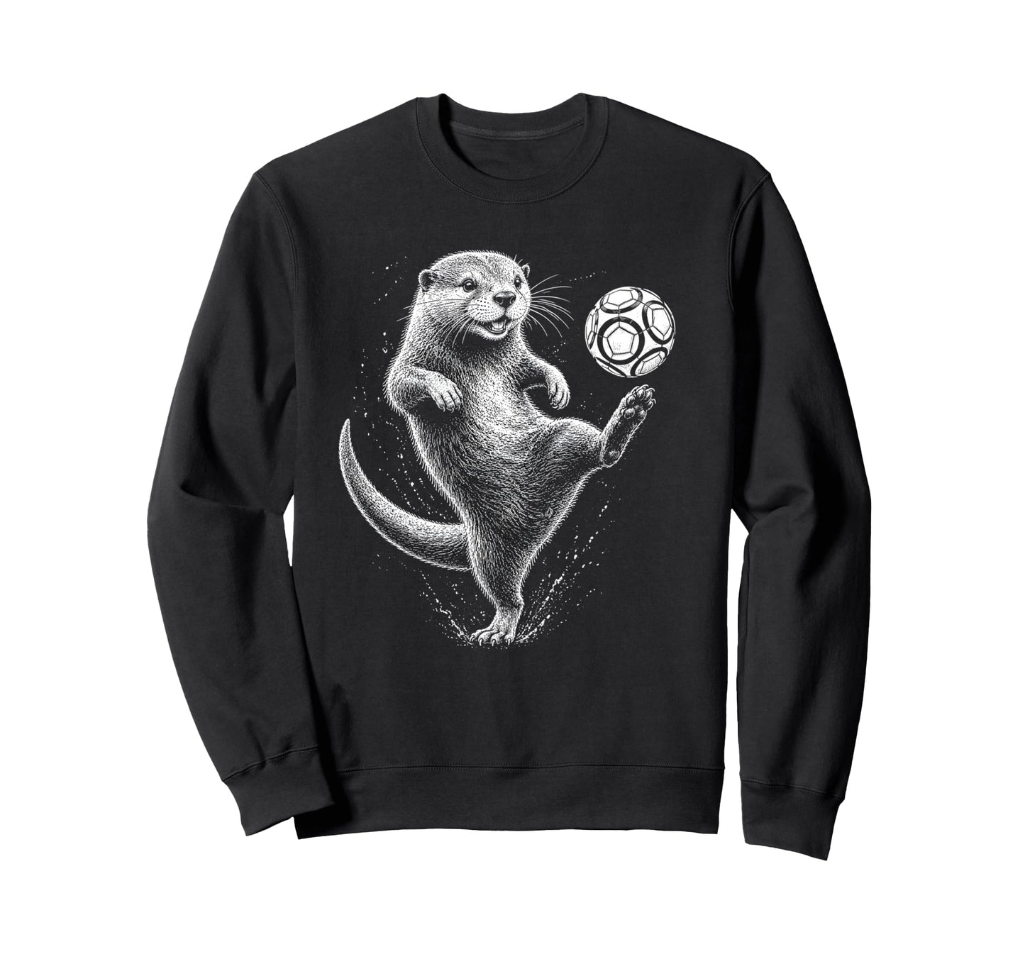 Funny Otter Juggling Soccer Ball Sweatshirt - Graphic Print for Adults - T-Shirt, Sweatshirt, Hoodie