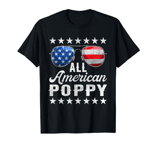 All American Poppy 4Th July T-Shirt - Aesthetic Graphic for Adults - T-Shirt, Sweatshirt, Hoodie