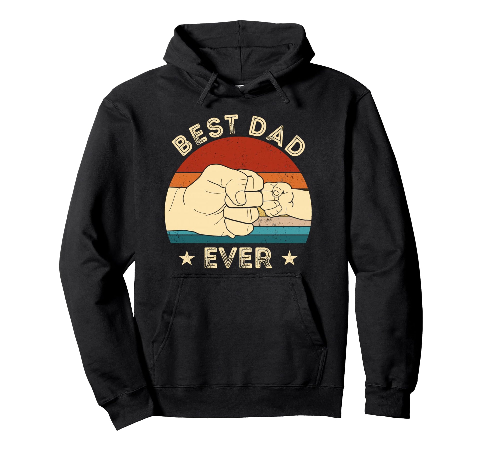 Best Dad Ever Fist Bump Funny Dad Hoodie - Aesthetic Graphic Unisex - T-Shirt, Sweatshirt, Hoodie
