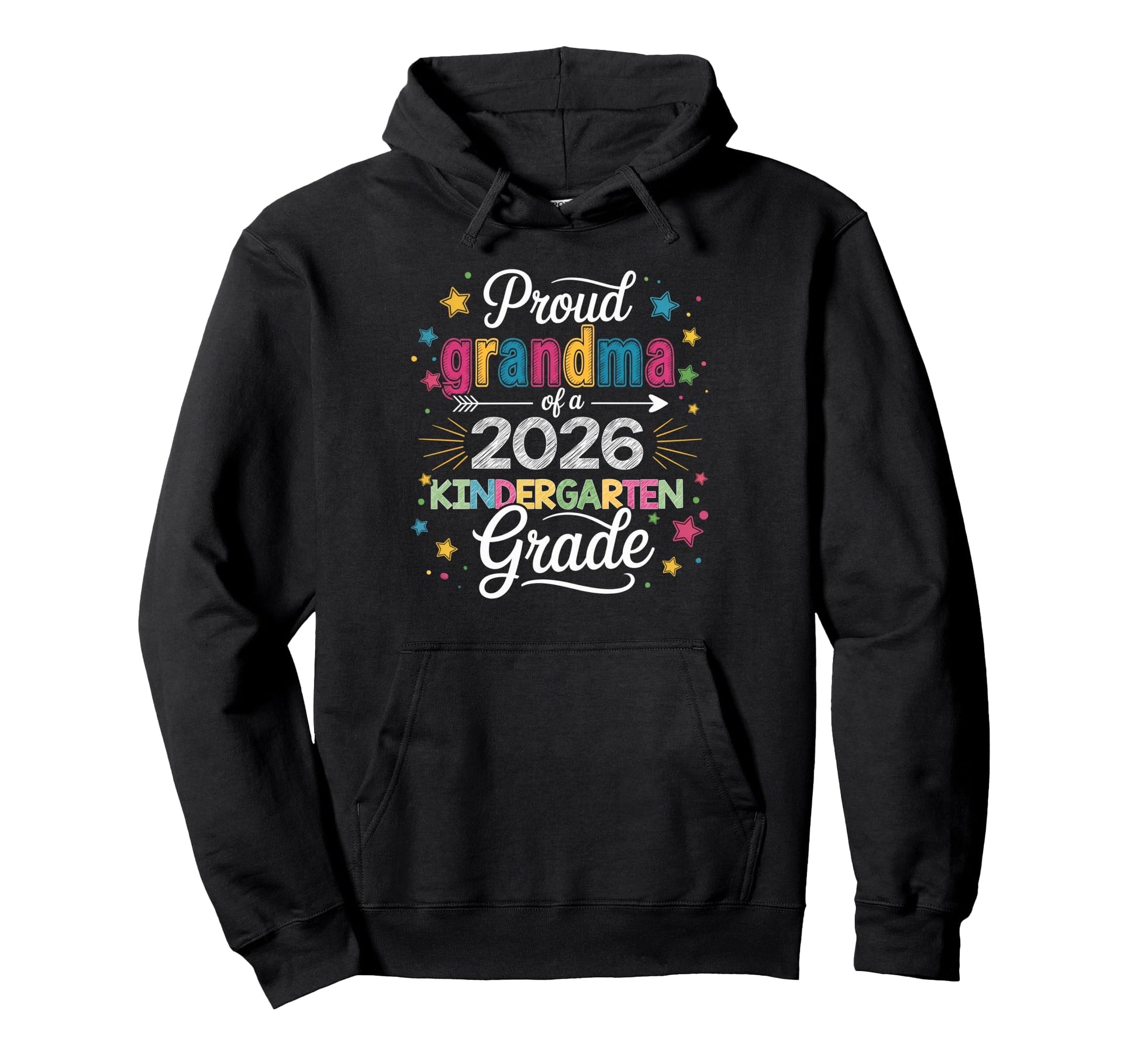 Proud Grandma Class 2026 Kindergarten Hoodie - Minimalist Print for Adults - T-Shirt, Sweatshirt, Hoodie