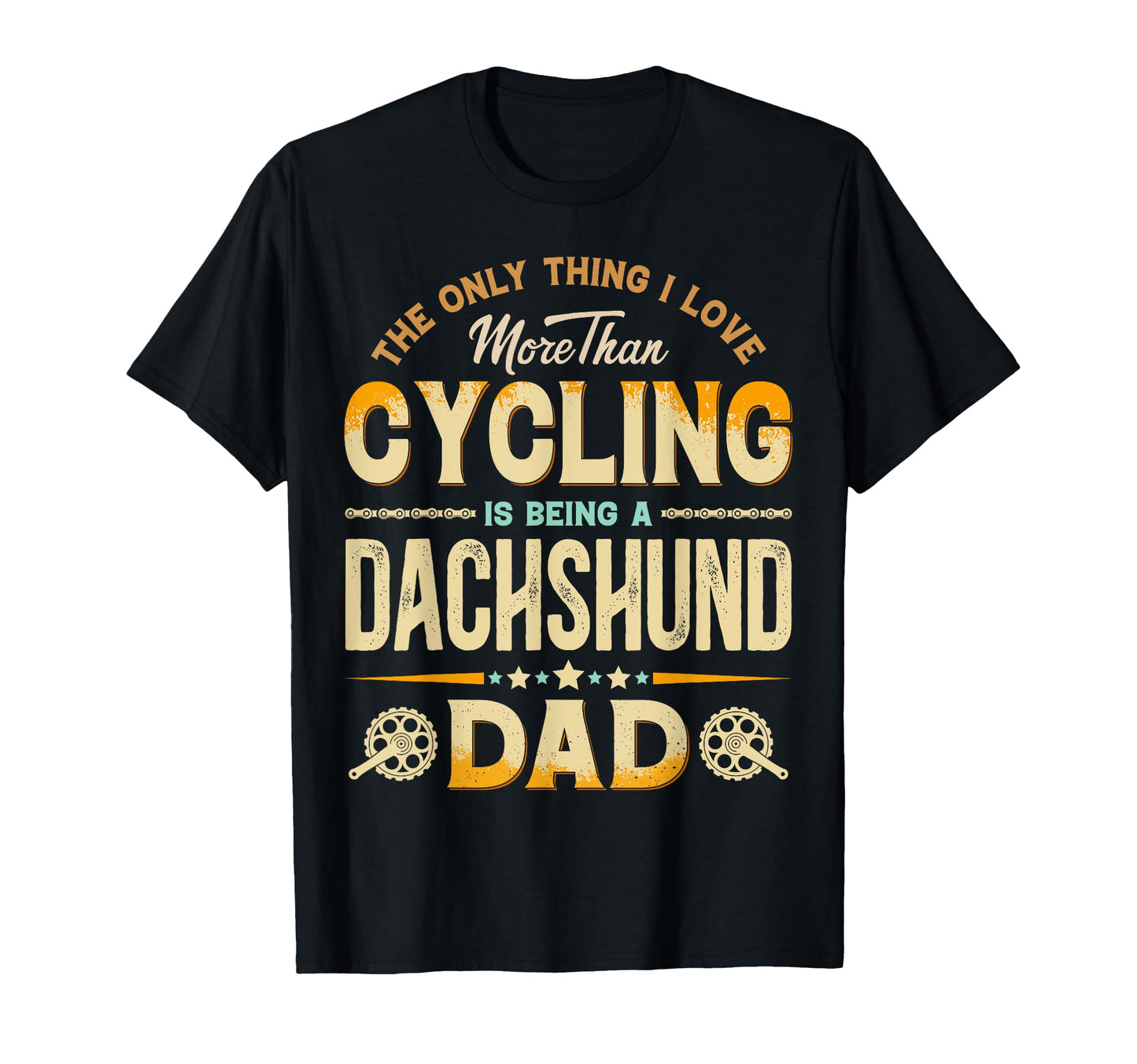 Funny Cycling Fathers Day Dachshund T-Shirt - Custom Art Print for Adults - T-Shirt, Sweatshirt, Hoodie