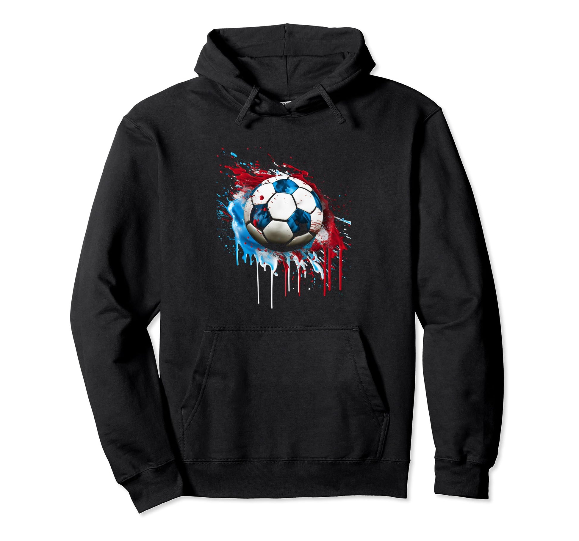 Soccer Player Usa Flag American Flag Hoodie - Casual Everyday Wear Unisex - T-Shirt, Sweatshirt, Hoodie
