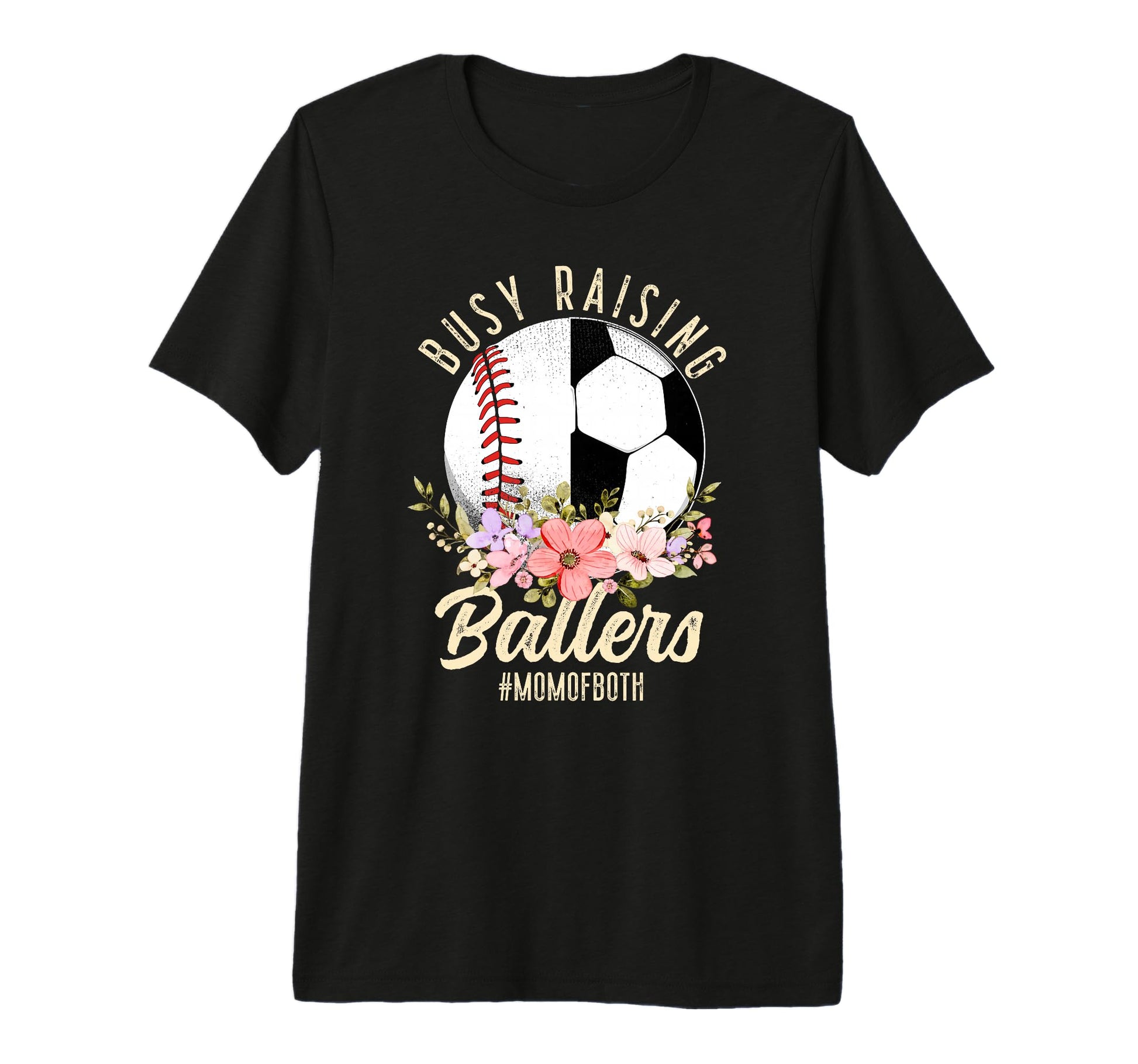 Baseball Soccer Mom Both Busy Raising T-Shirt - Aesthetic Graphic Unisex - T-Shirt, Sweatshirt, Hoodie