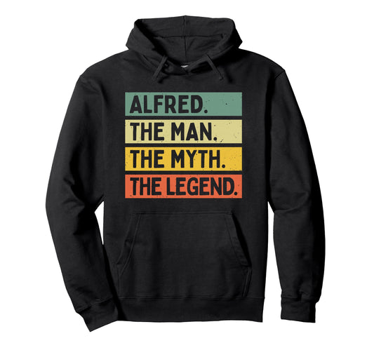 Alfred Myth Legend Funny Personalized Hoodie - Aesthetic Graphic Men Women - T-Shirt, Sweatshirt, Hoodie