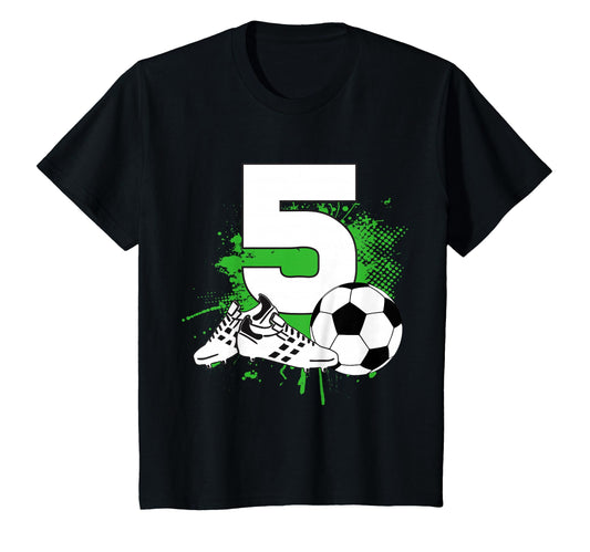 5Th Birthday 5 Years Soccer Football T-Shirt - Streetwear Style Men Women - T-Shirt, Sweatshirt, Hoodie