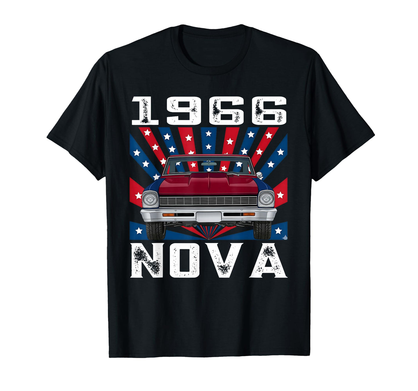 1966 66 Nova Silhouette Muscle Car T-Shirt - Unique Graphic Unisex - T-Shirt, Sweatshirt, Hoodie