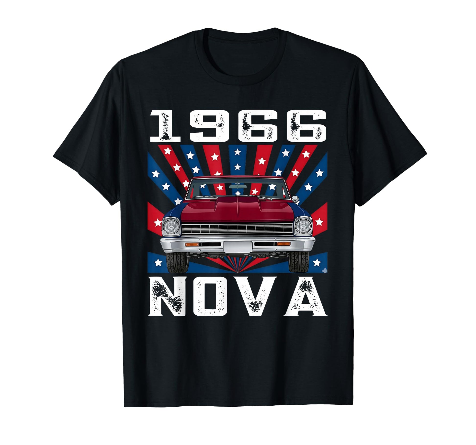 1966 66 Nova Silhouette Muscle Car T-Shirt - Unique Graphic Unisex - T-Shirt, Sweatshirt, Hoodie