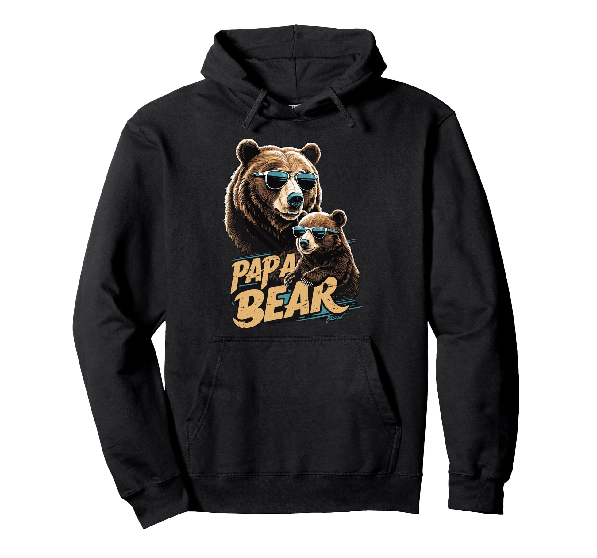 Papa Bear Husband Father Family Fathers Day Hoodie - Trendy Graphic Unisex - T-Shirt, Sweatshirt, Hoodie