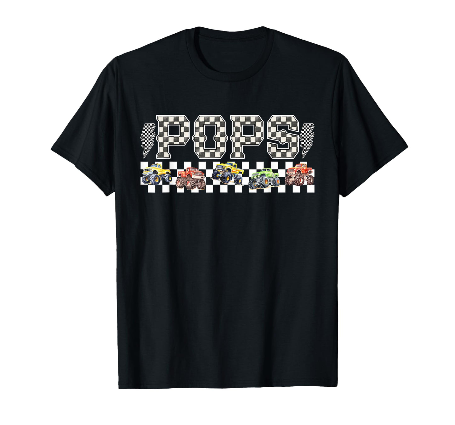 Pops Monster Truck Family Crew T-Shirt - Novelty Apparel for Adults - T-Shirt, Sweatshirt, Hoodie