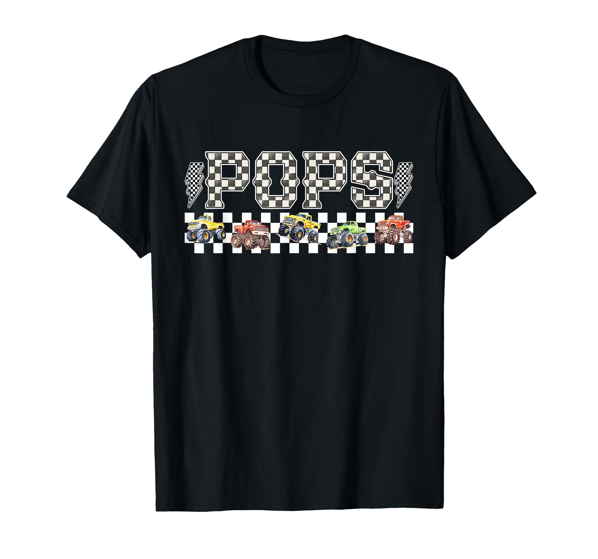 Pops Monster Truck Family Crew T-Shirt - Novelty Apparel for Adults - T-Shirt, Sweatshirt, Hoodie
