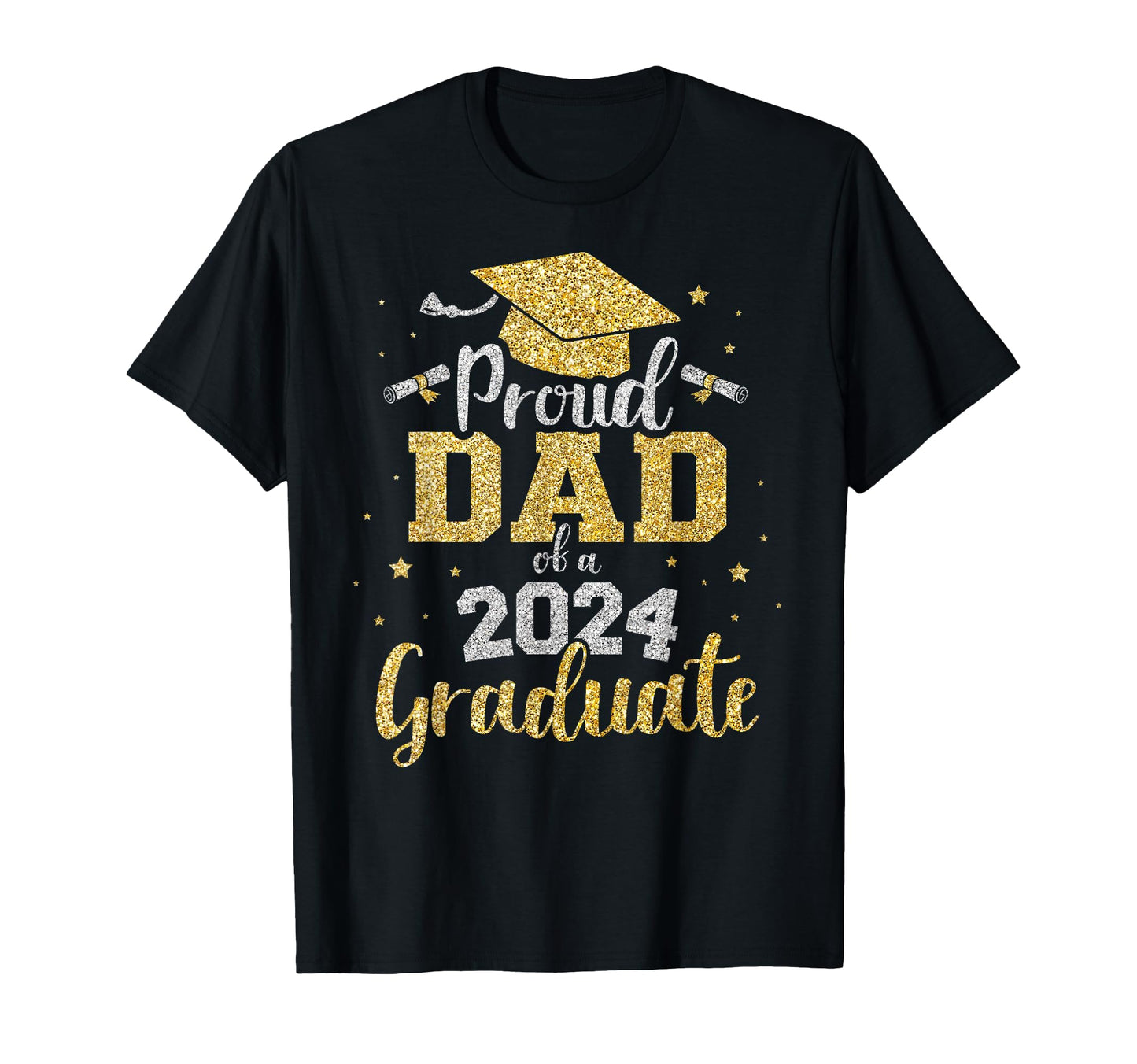 Proud Dad Class 2024 Graduate Senior T-Shirt - Minimalist Print Unisex - T-Shirt, Sweatshirt, Hoodie