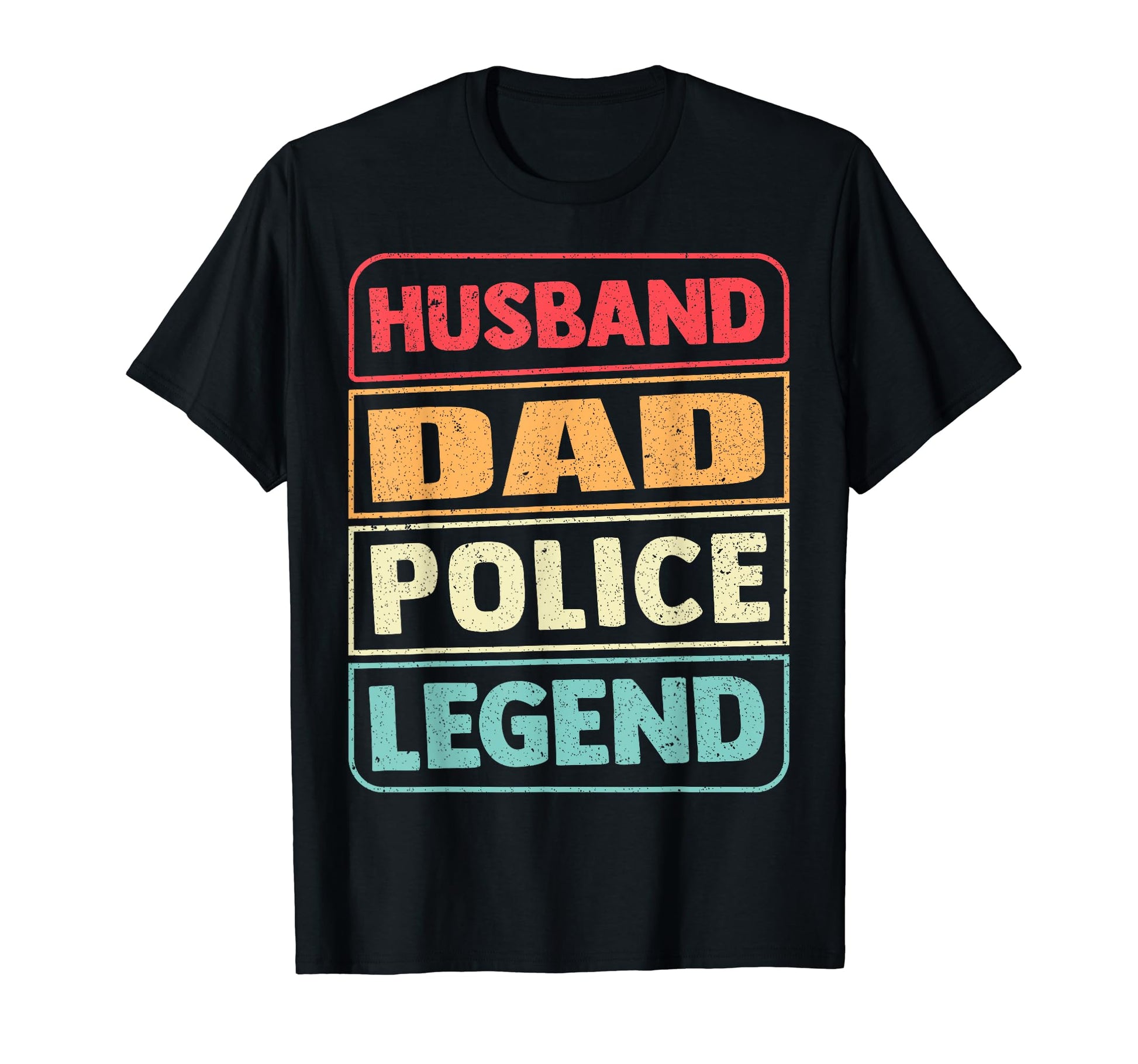 Dad Husband Police Legend Police Dad T-Shirt - Custom Art Print Men Women - T-Shirt, Sweatshirt, Hoodie