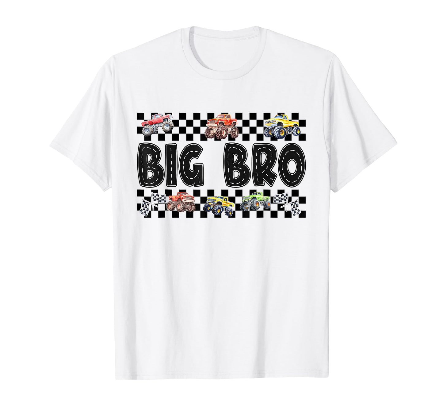 Big Bro Monster Truck Family Crew T-Shirt - Fun Novelty Design Unisex - T-Shirt, Sweatshirt, Hoodie