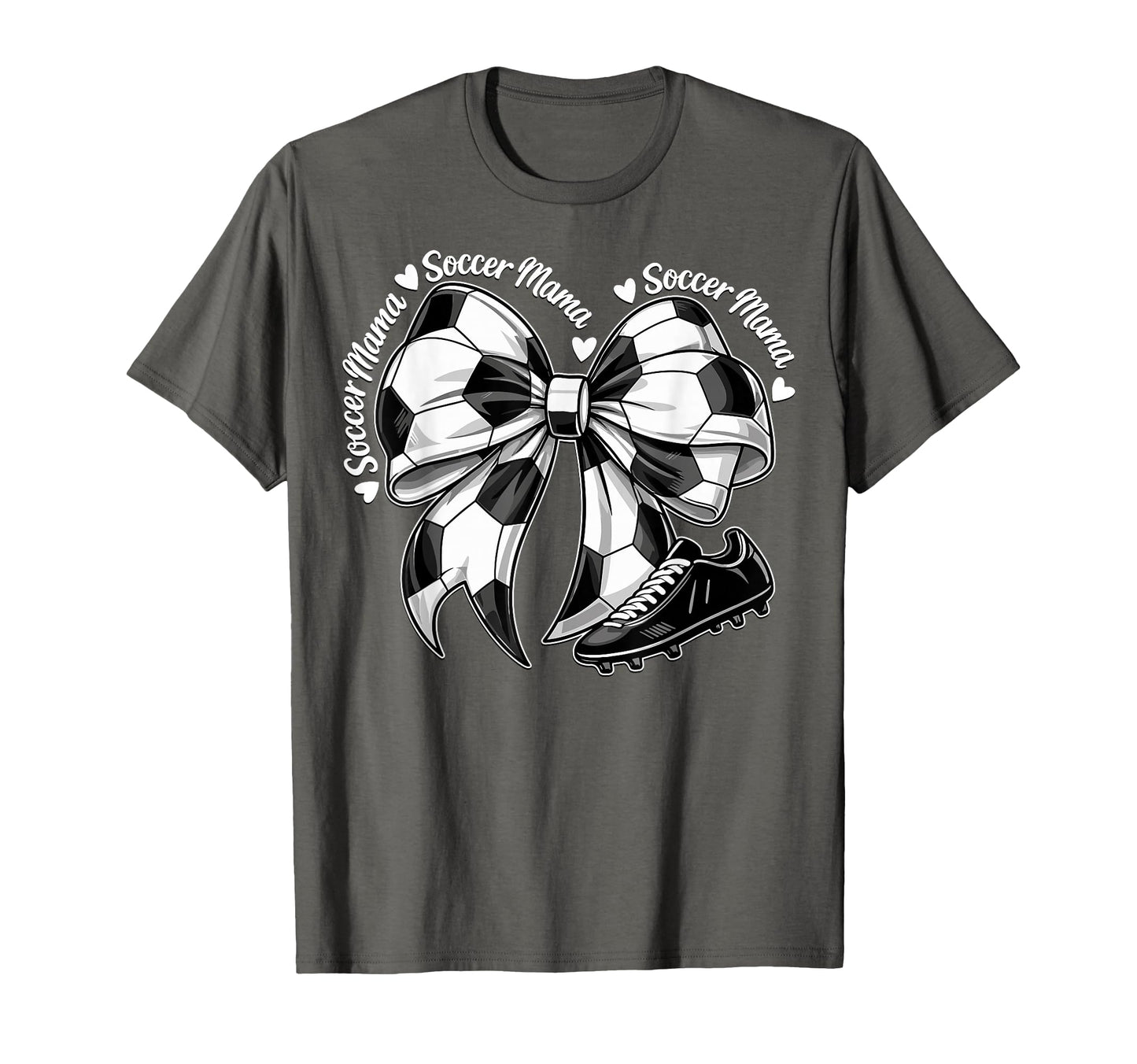 Soccer Mama Mom Coquette Bows Game Day T-Shirt - Fun Novelty Design Unisex - T-Shirt, Sweatshirt, Hoodie