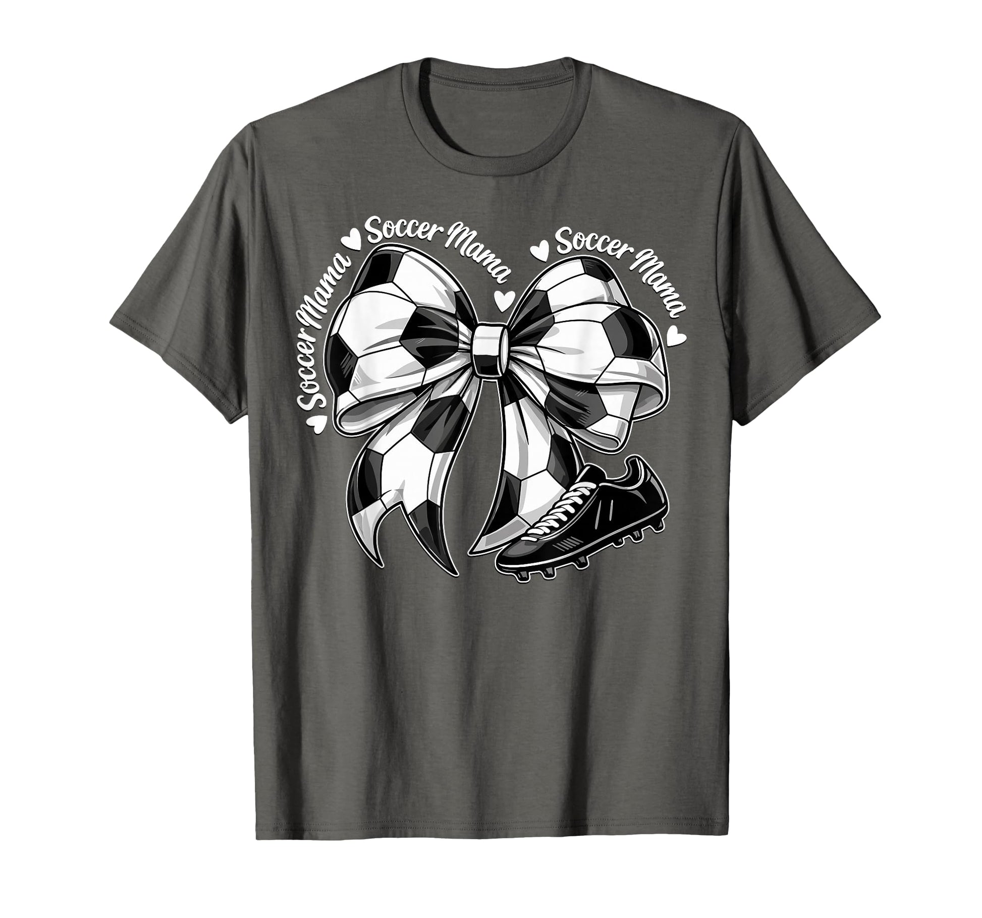 Soccer Mama Mom Coquette Bows Game Day T-Shirt - Fun Novelty Design Unisex - T-Shirt, Sweatshirt, Hoodie