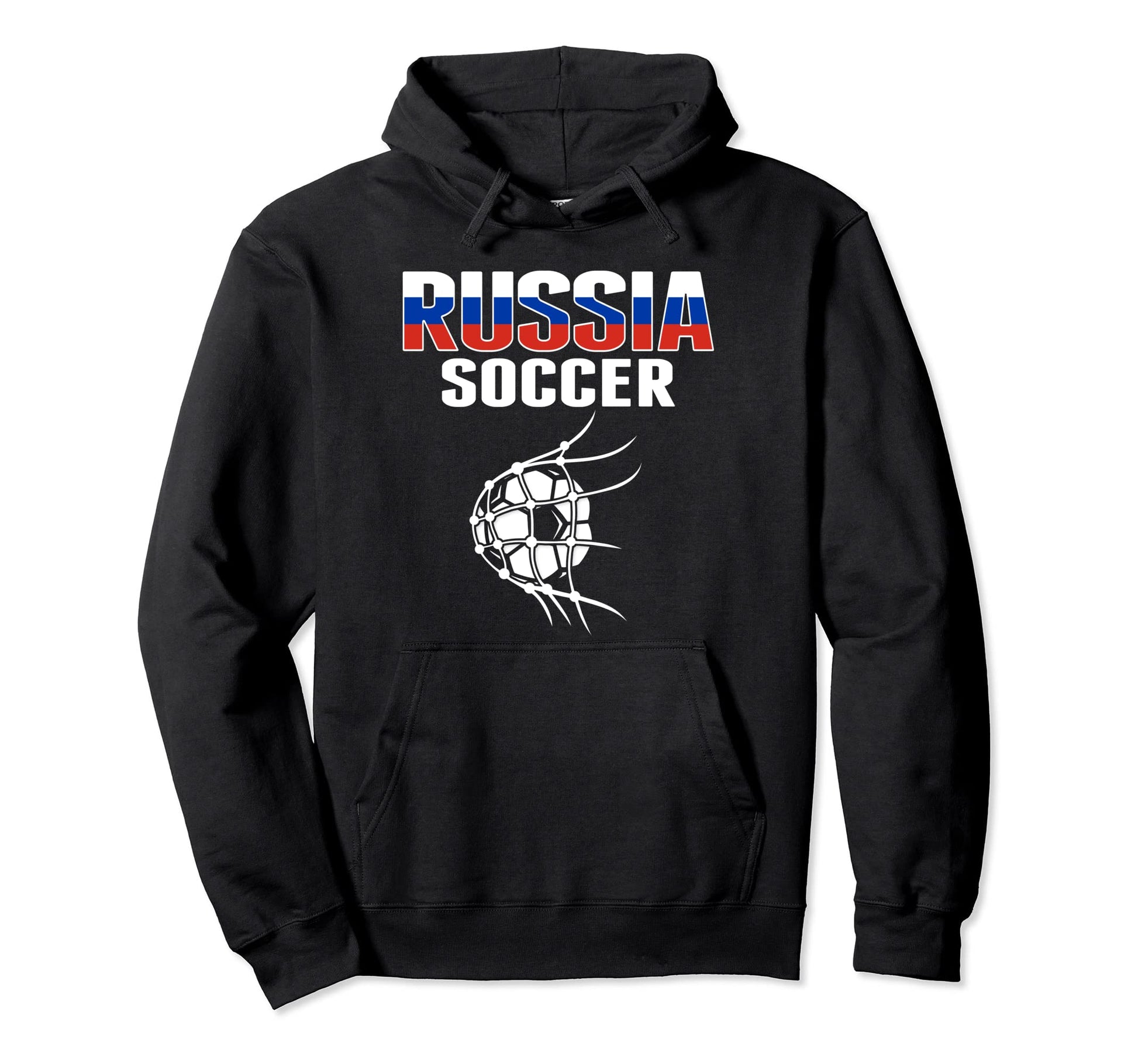 Russia Soccer Ball Net Goal Russian Hoodie - Novelty Apparel for Adults - T-Shirt, Sweatshirt, Hoodie