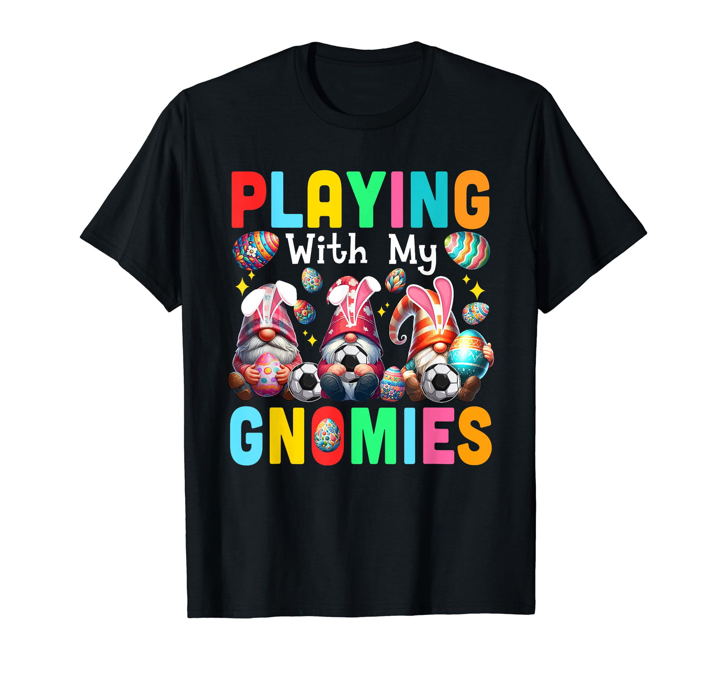 Playing My Gnomies Three Bunny Gnomes T-Shirt - Unique Graphic for Adults - T-Shirt, Sweatshirt, Hoodie