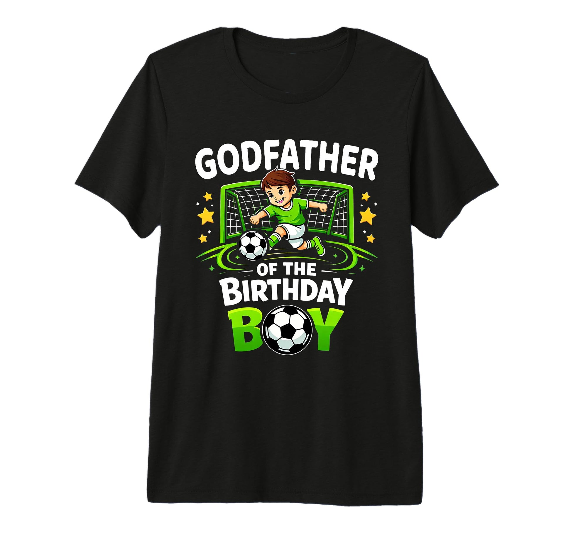 Godfather Birthday Soccer Ball Funny T-Shirt - Graphic Print for Adults - T-Shirt, Sweatshirt, Hoodie