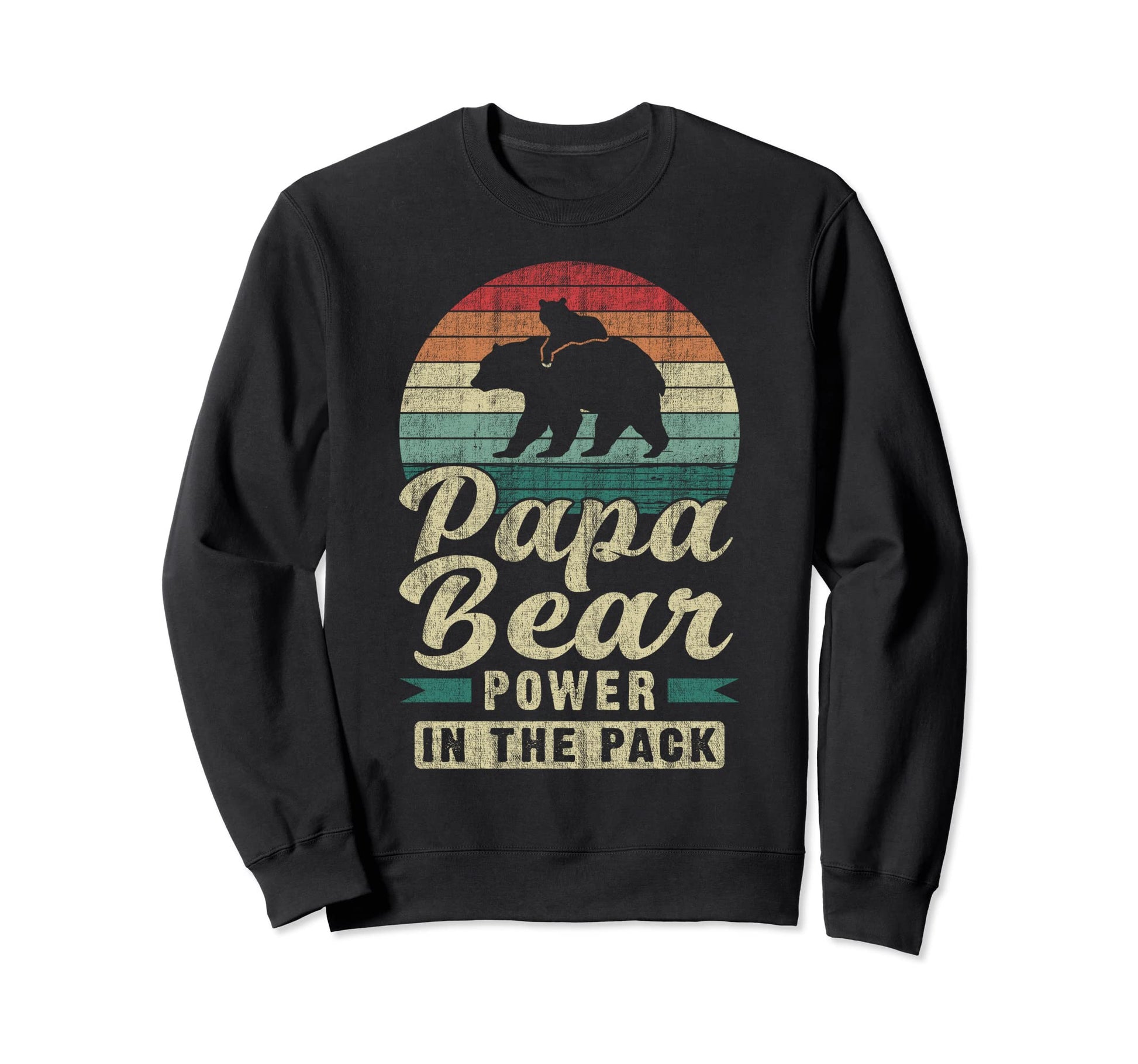 Papa Bear 1 Cub 1 Child Dad Grandpa Sweatshirt - Novelty Apparel Men Women - T-Shirt, Sweatshirt, Hoodie