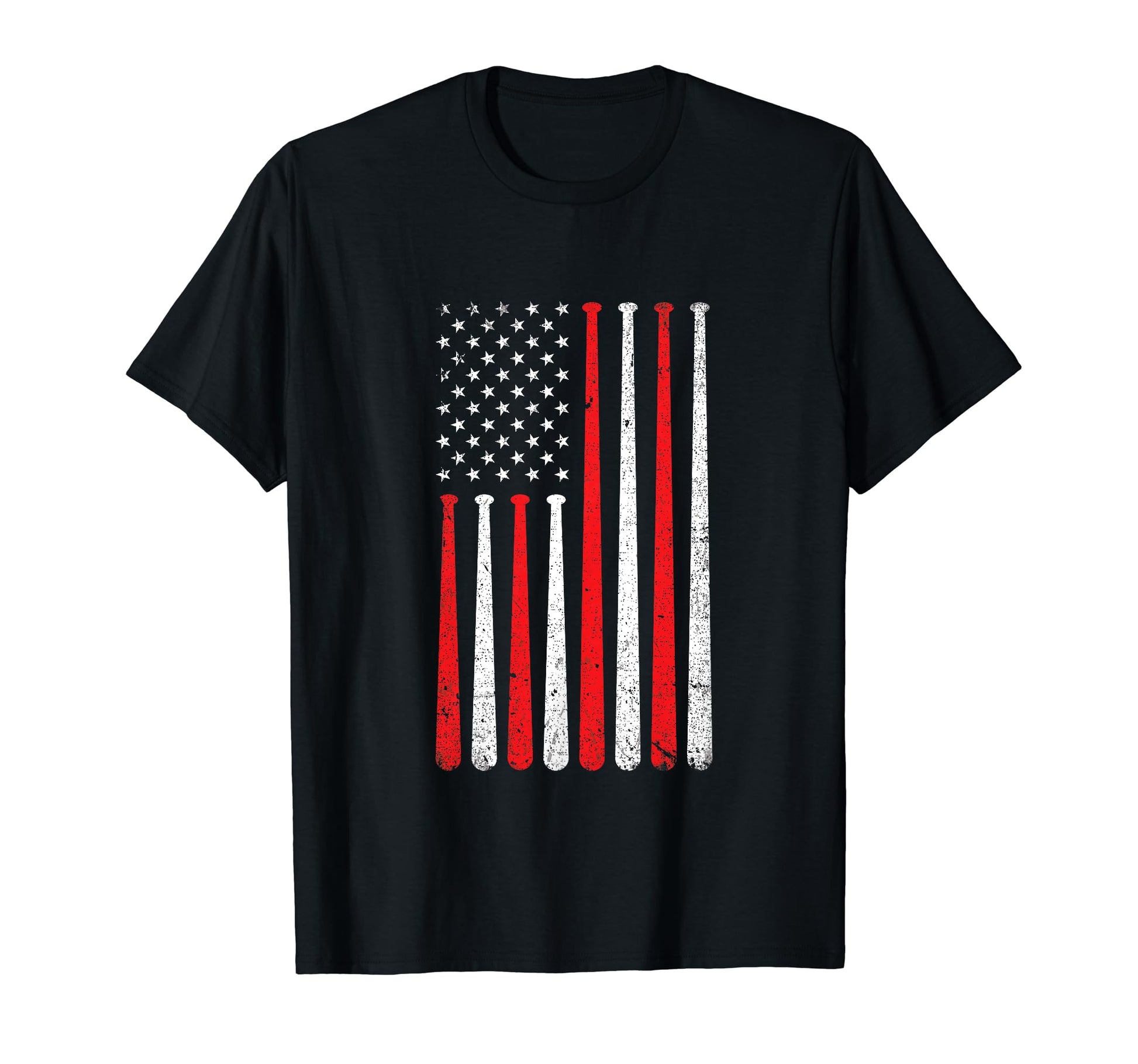 Baseball Dad American Flag 4Th July T-Shirt - Casual Everyday Wear Unisex - T-Shirt, Sweatshirt, Hoodie