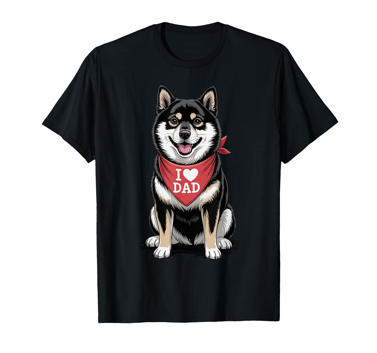 I Love Dad Shiba Inu Lover Dog Fathers T-Shirt - Trendy Graphic for Adults - T-Shirt, Sweatshirt, Hoodie