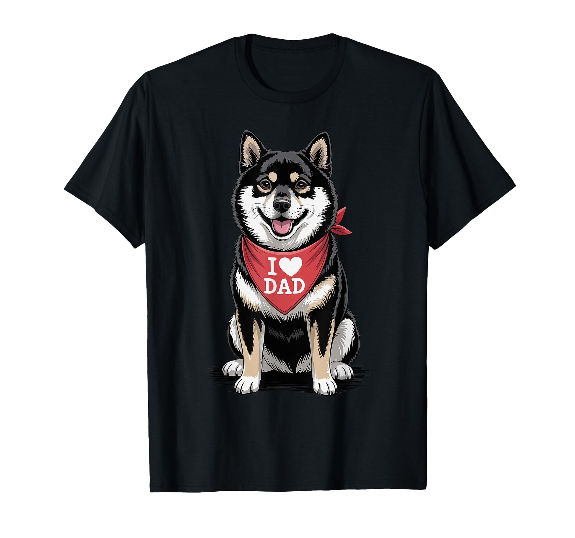 I Love Dad Shiba Inu Lover Dog Fathers T-Shirt - Trendy Graphic for Adults - T-Shirt, Sweatshirt, Hoodie