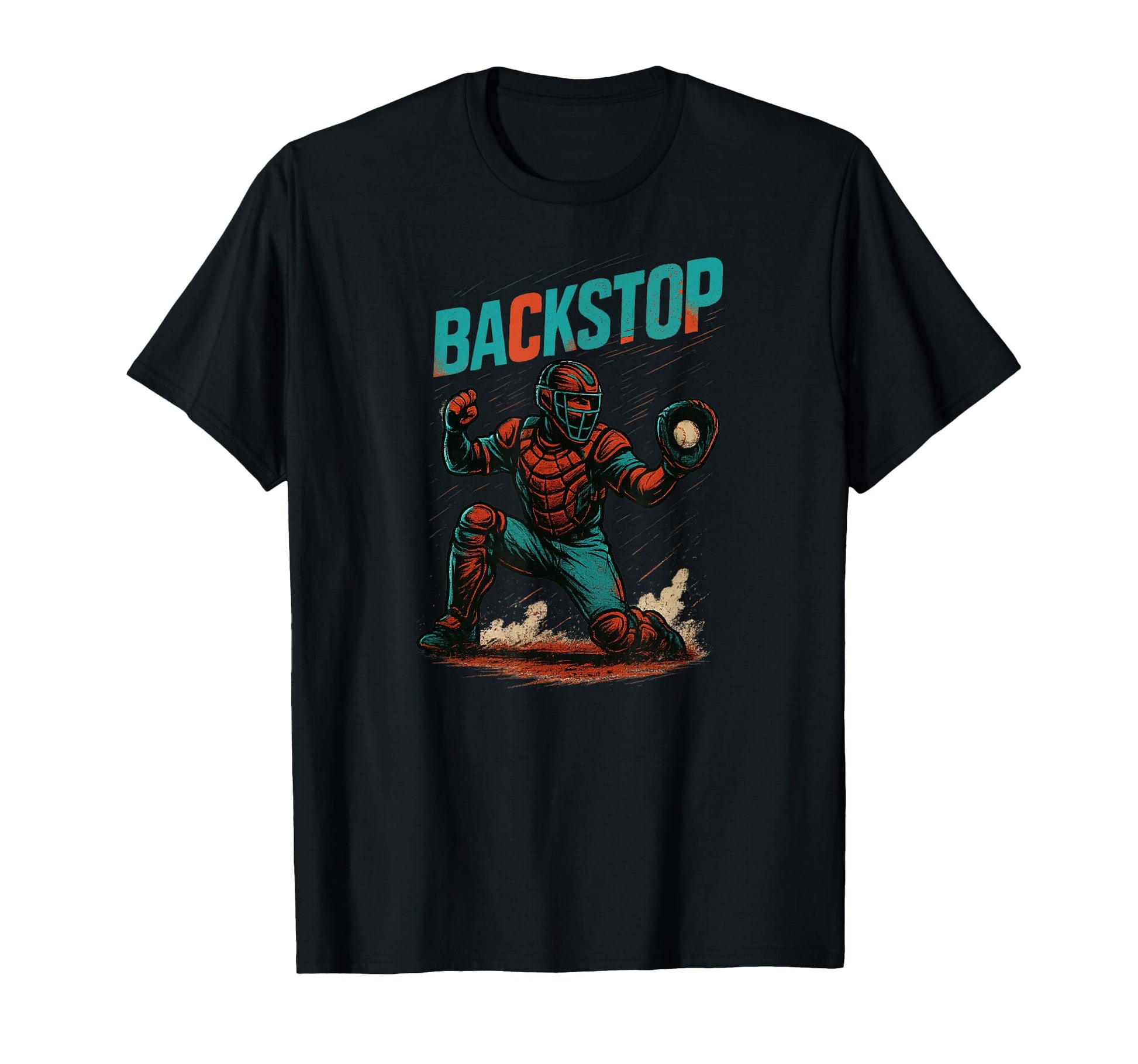 Backstop Catcher Baseball T-Shirt - Novelty Apparel Men Women - T-Shirt, Sweatshirt, Hoodie